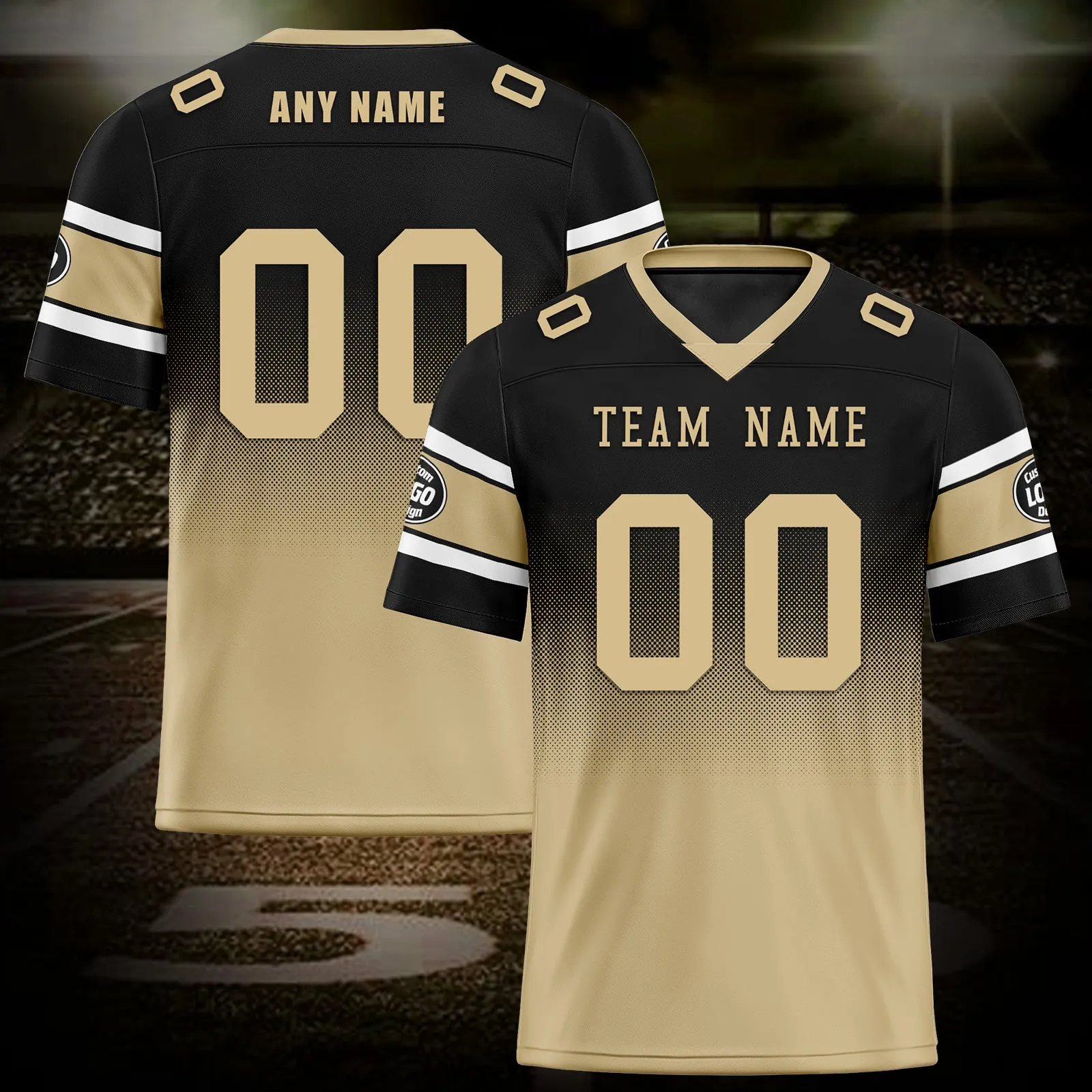 Custom Black Yellow New Orleans Football Jersey and Hat Combo Offer Personalized Combo ZH-D020326-19