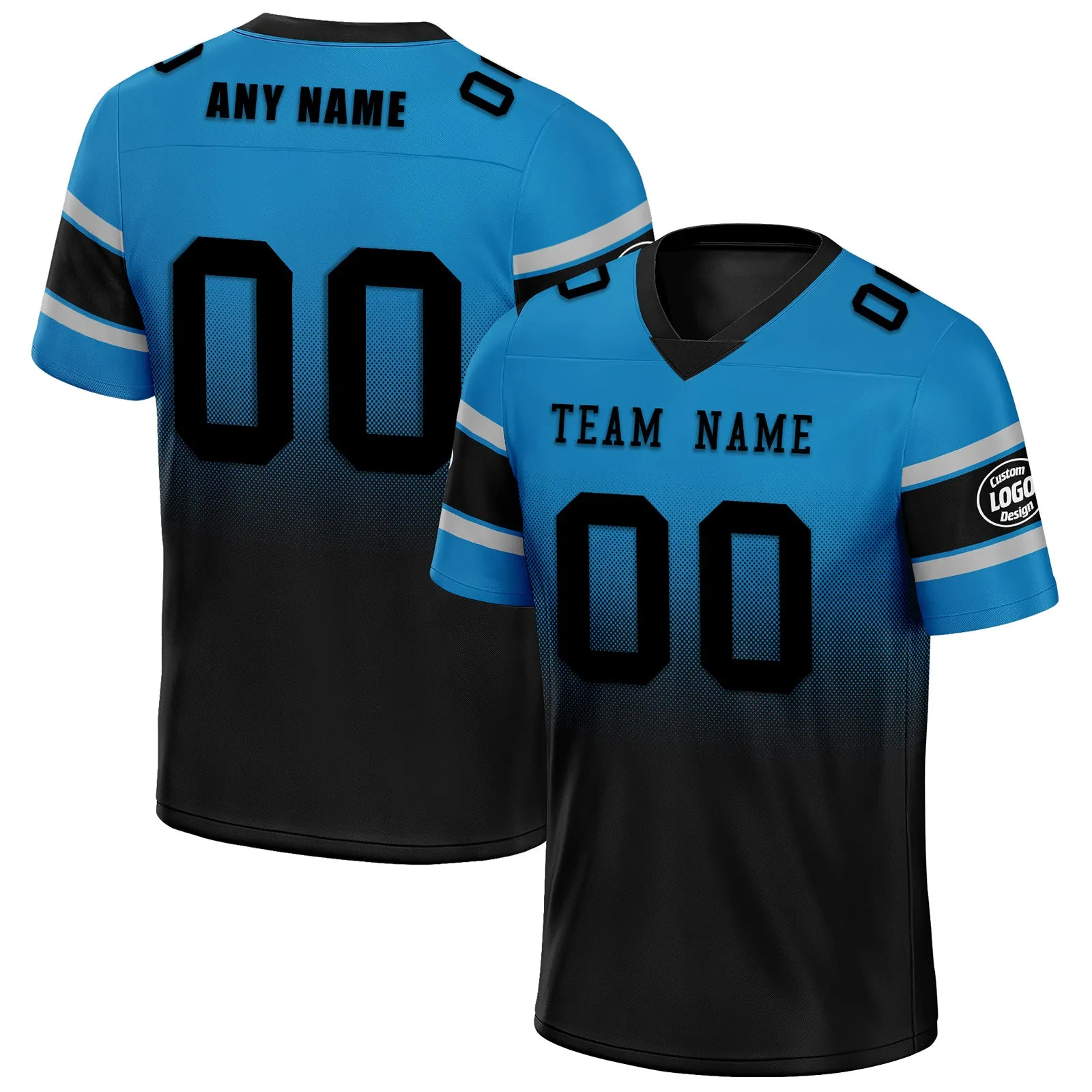 Custom Blue Black Carolina Football Jersey and Hat Combo Offer Personalized Combo ZH-D020326-5