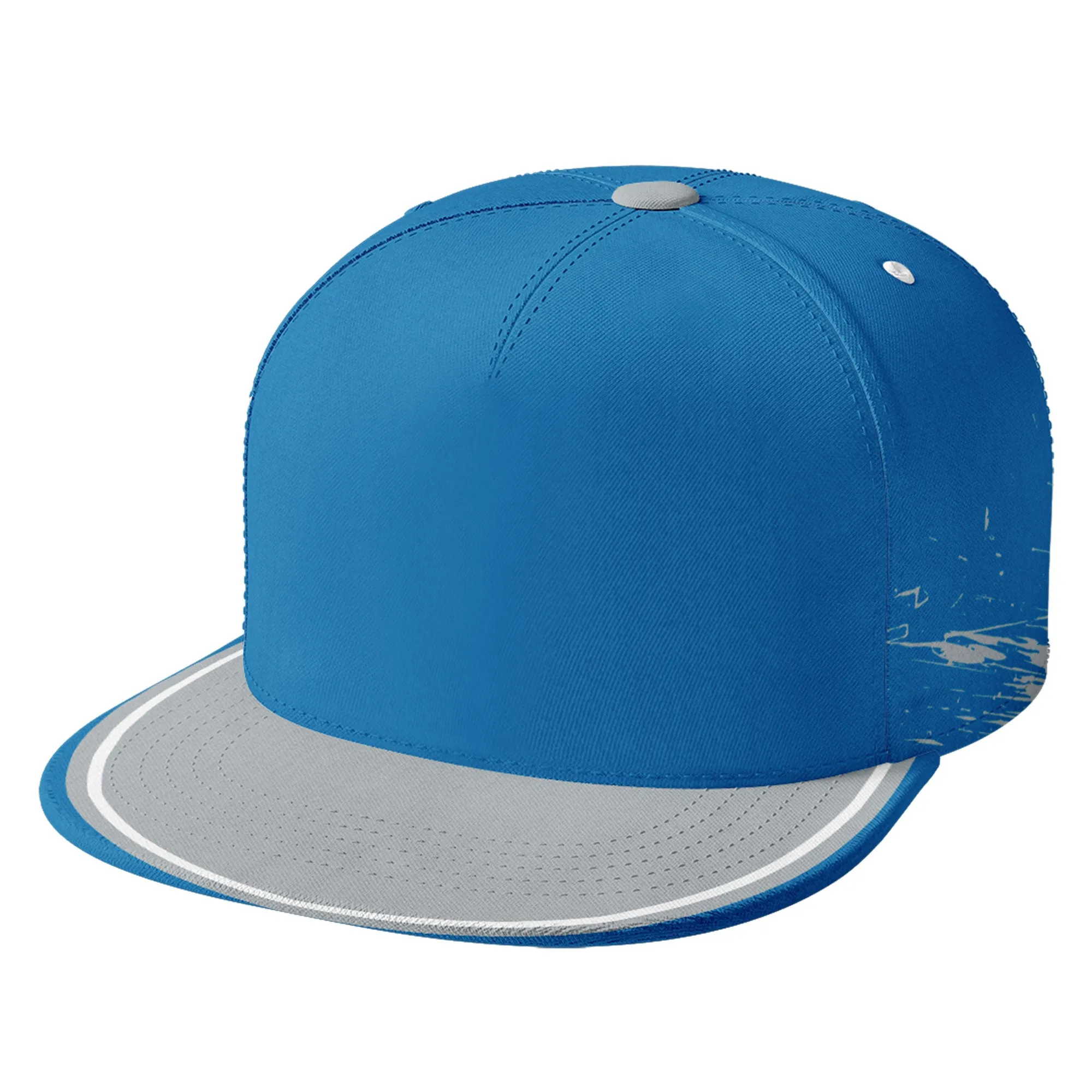 Custom Blue Gray Detroit Football Jersey and Hat Combo Offer Personalized Combo ZH-D020326-11