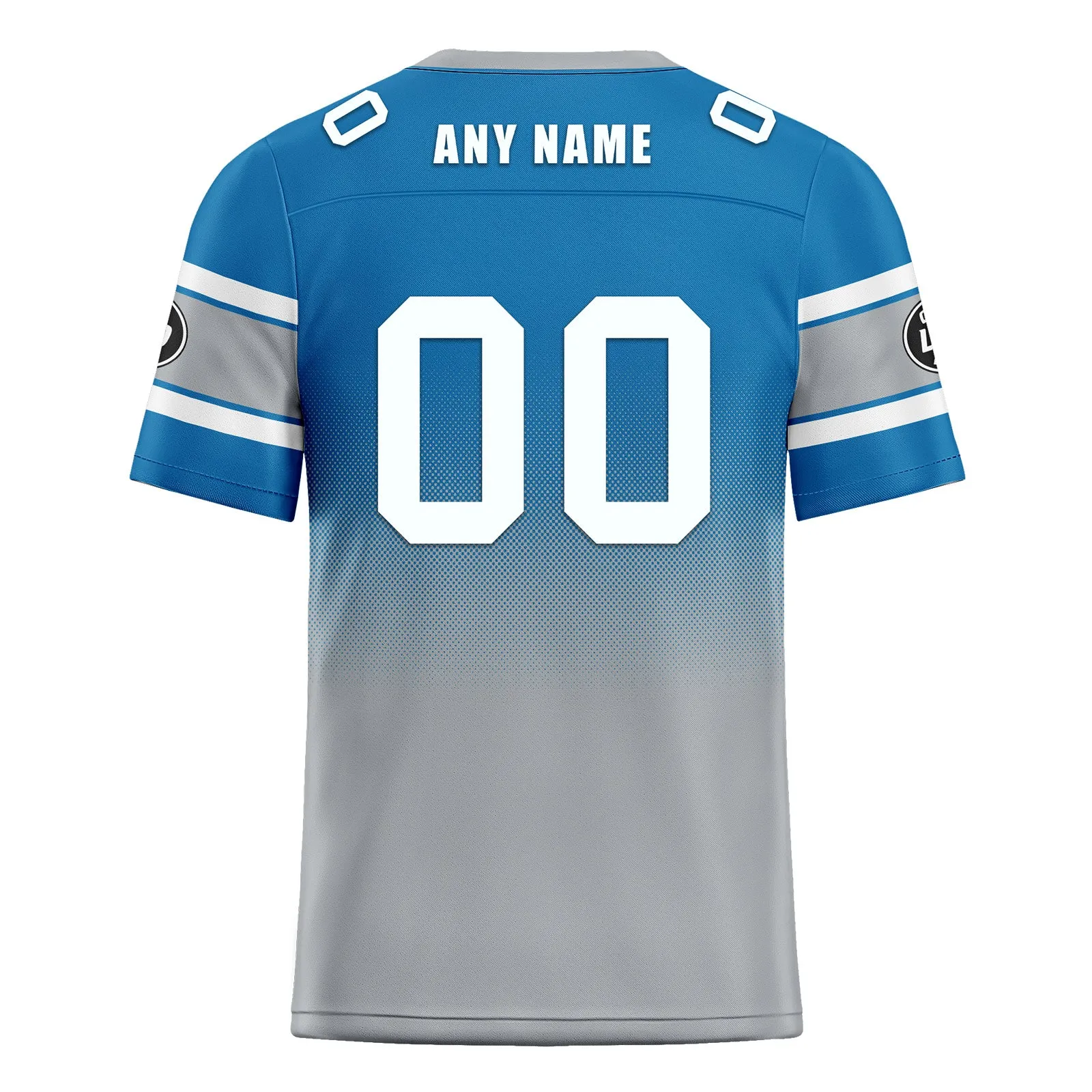 Custom Blue Gray Detroit Football Jersey and Hat Combo Offer Personalized Combo ZH-D020326-11