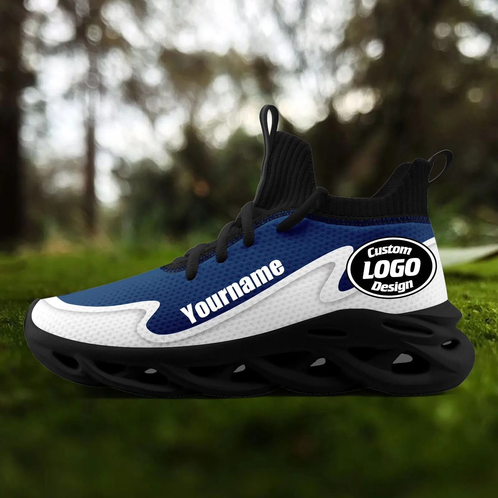 Custom Blue White Maxsoul Shoes Personalized Sneaker FN030A-E020011-20