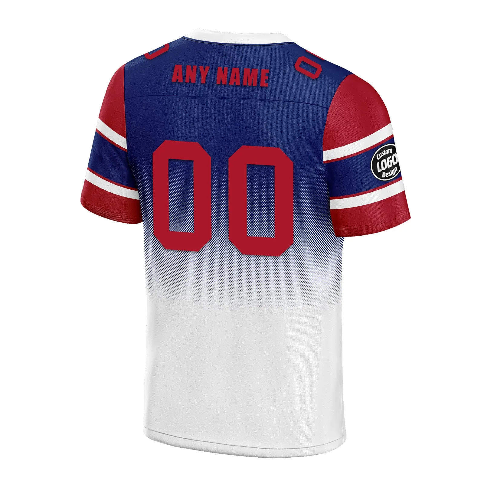 Custom Blue White New York Football Jersey and Hat Combo Offer Personalized Combo ZH-D020326-21