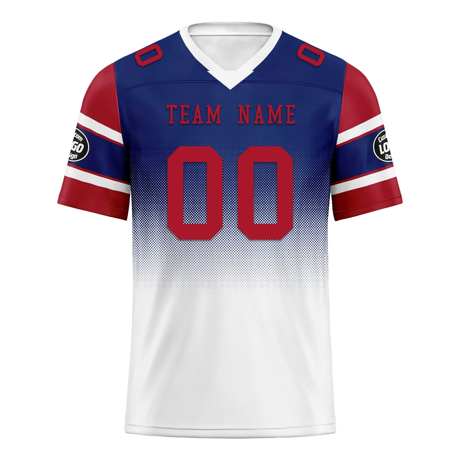 Custom Blue White New York Football Jersey and Hat Combo Offer Personalized Combo ZH-D020326-21