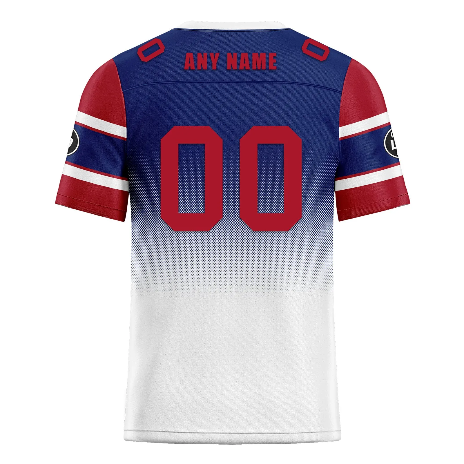 Custom Blue White New York Football Jersey and Hat Combo Offer Personalized Combo ZH-D020326-21