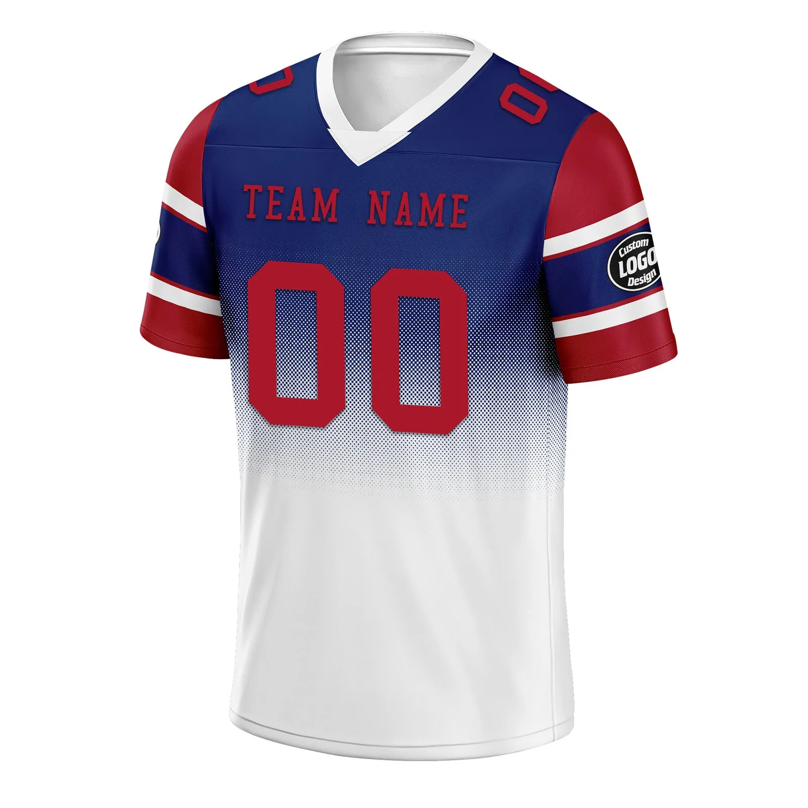 Custom Blue White New York Football Jersey and Hat Combo Offer Personalized Combo ZH-D020326-21