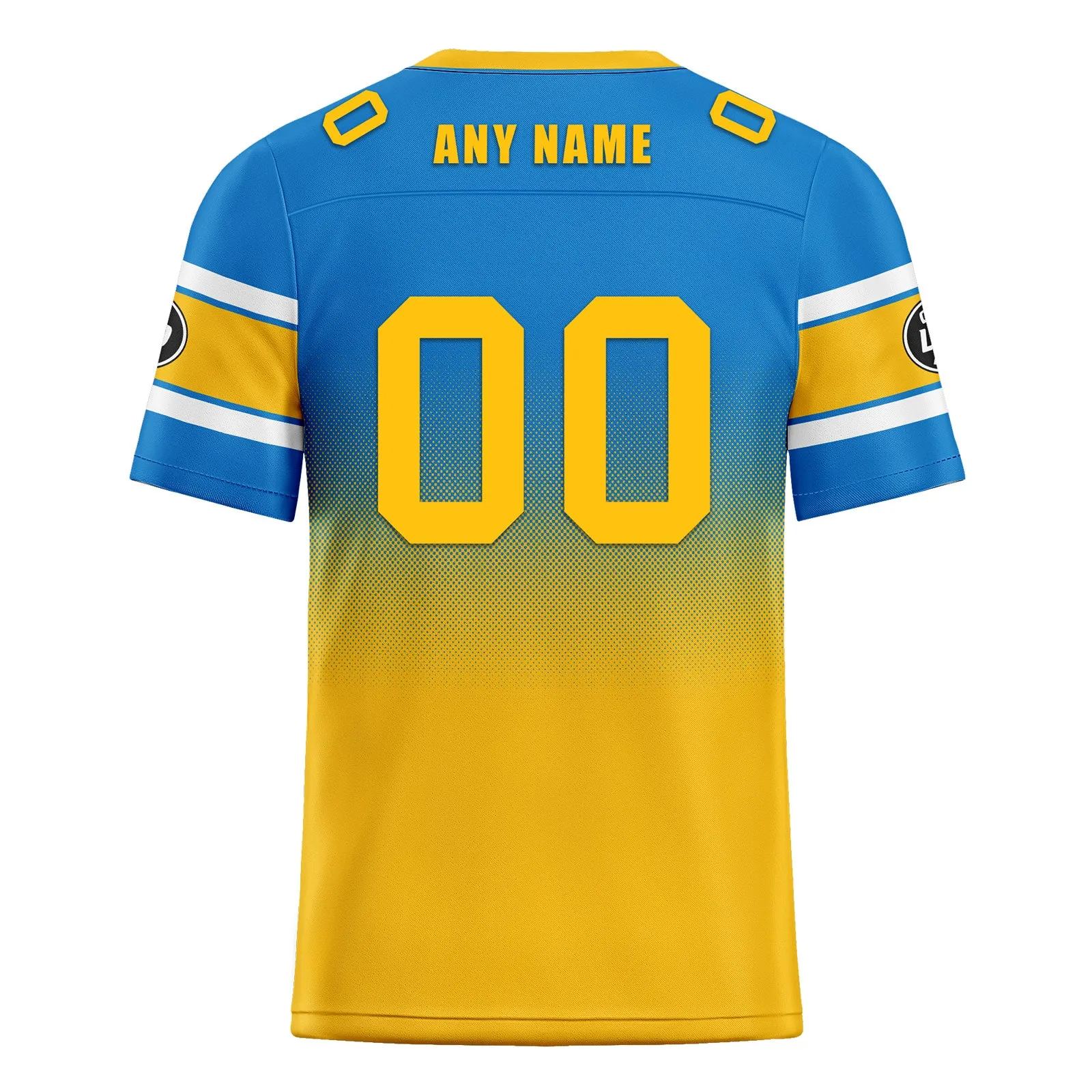Custom Blue Yellow Los Angeles Football Jersey and Hat Combo Offer Personalized Combo ZH-D020326-22
