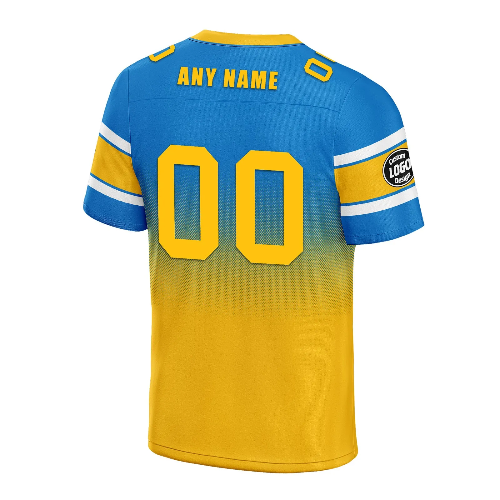 Custom Blue Yellow Los Angeles Football Jersey and Hat Combo Offer Personalized Combo ZH-D020326-22