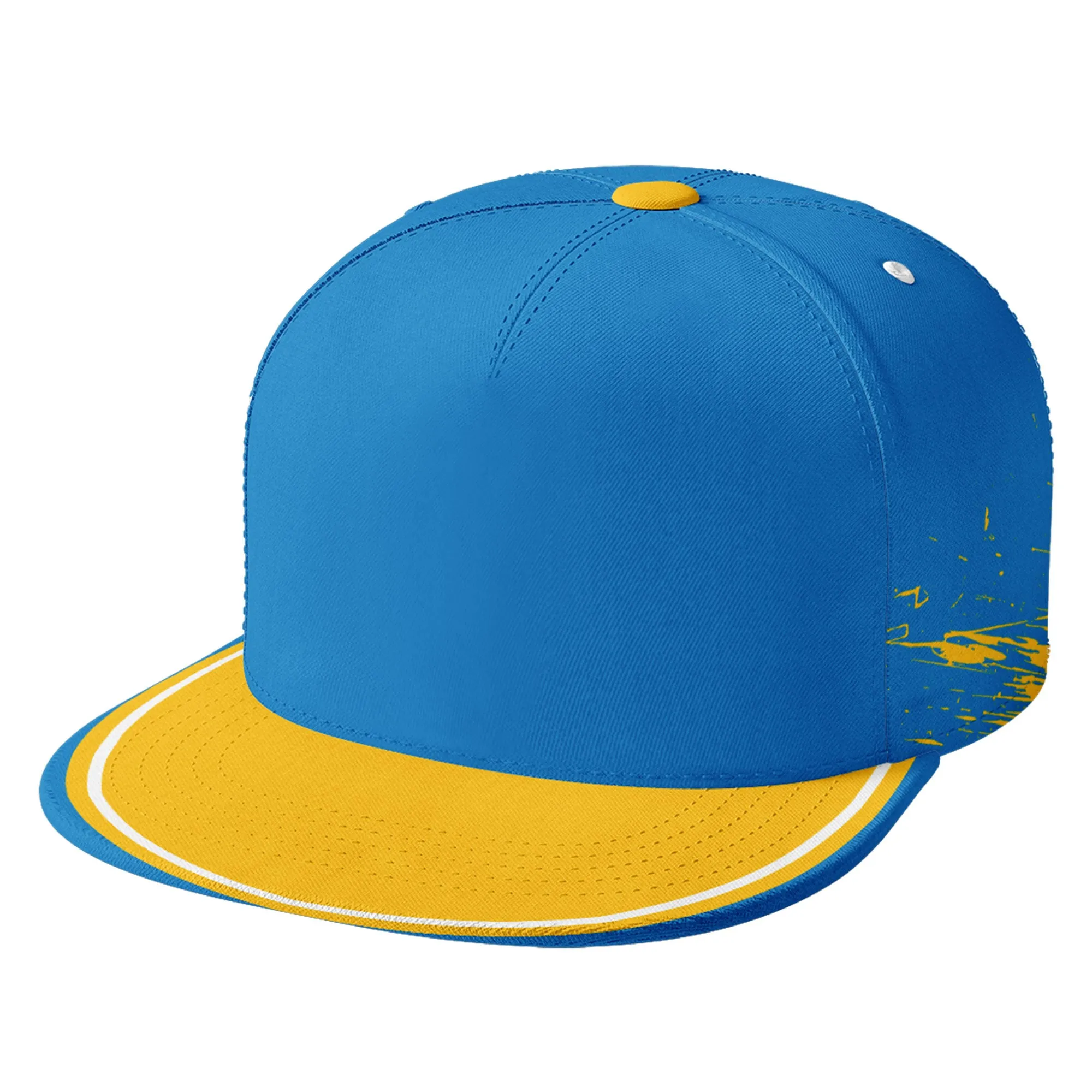 Custom Blue Yellow Los Angeles Football Jersey and Hat Combo Offer Personalized Combo ZH-D020326-22
