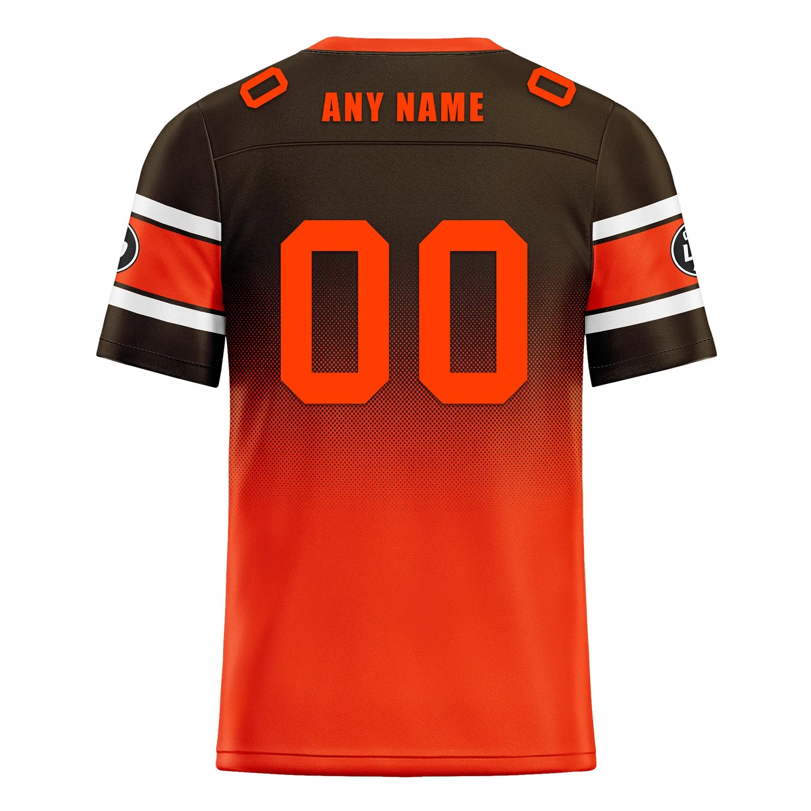 Custom Brown Orange Cleveland Football Jersey and Hat Combo Offer Personalized Combo ZH-D020326-8