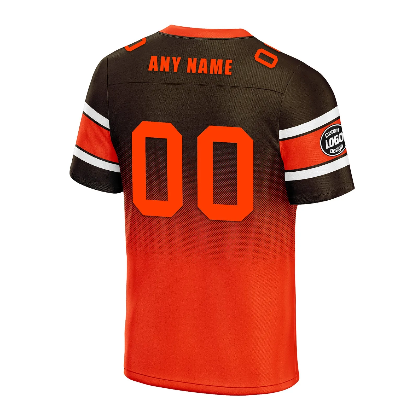 Custom Brown Orange Cleveland Football Jersey and Hat Combo Offer Personalized Combo ZH-D020326-8