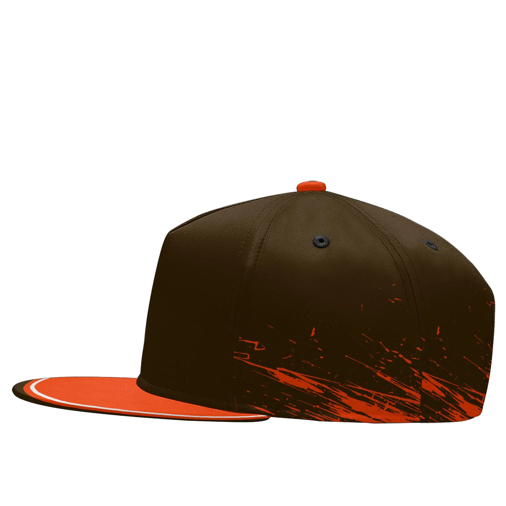 Custom Brown Orange Cleveland Football Jersey and Hat Combo Offer Personalized Combo ZH-D020326-8