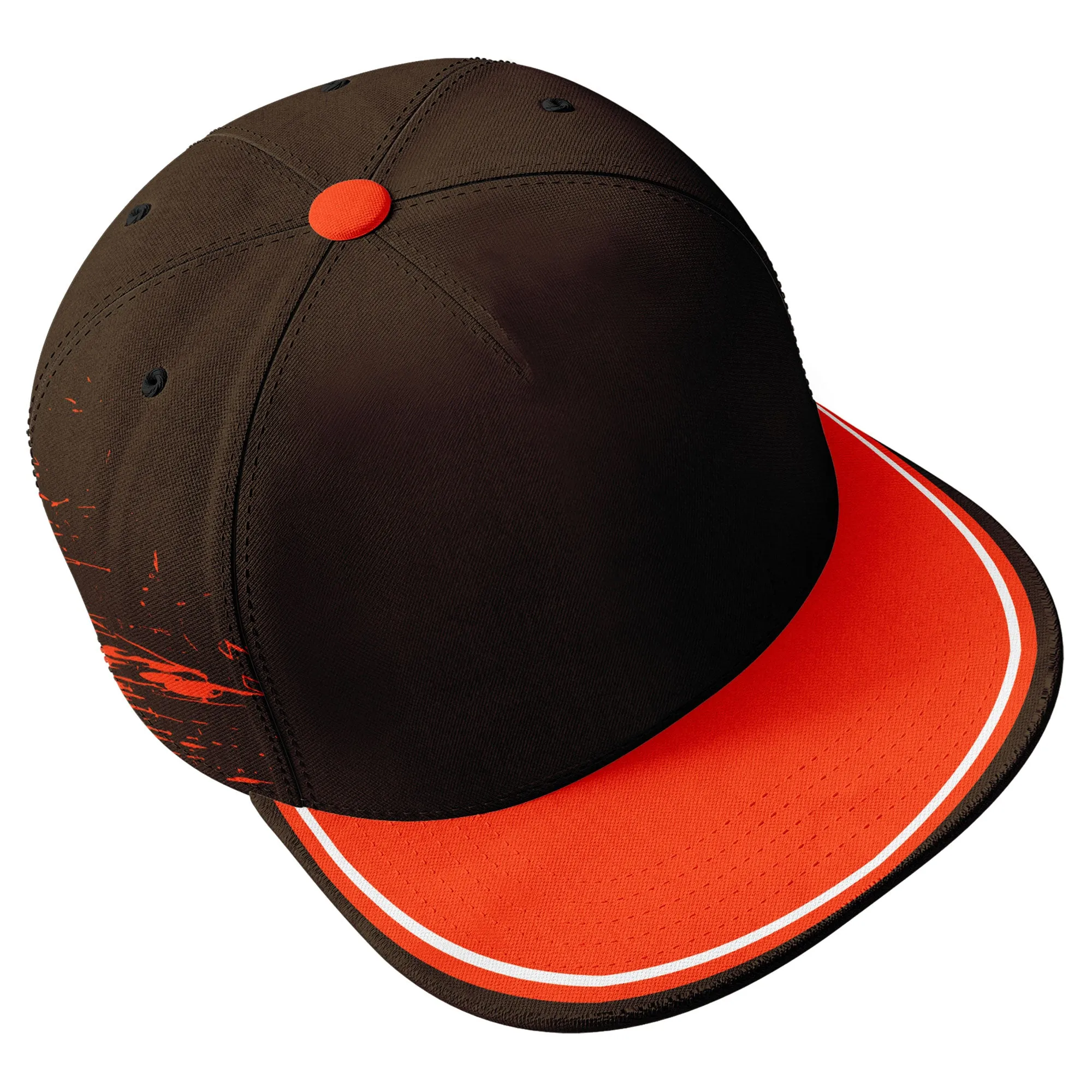 Custom Brown Orange Cleveland Football Jersey and Hat Combo Offer Personalized Combo ZH-D020326-8