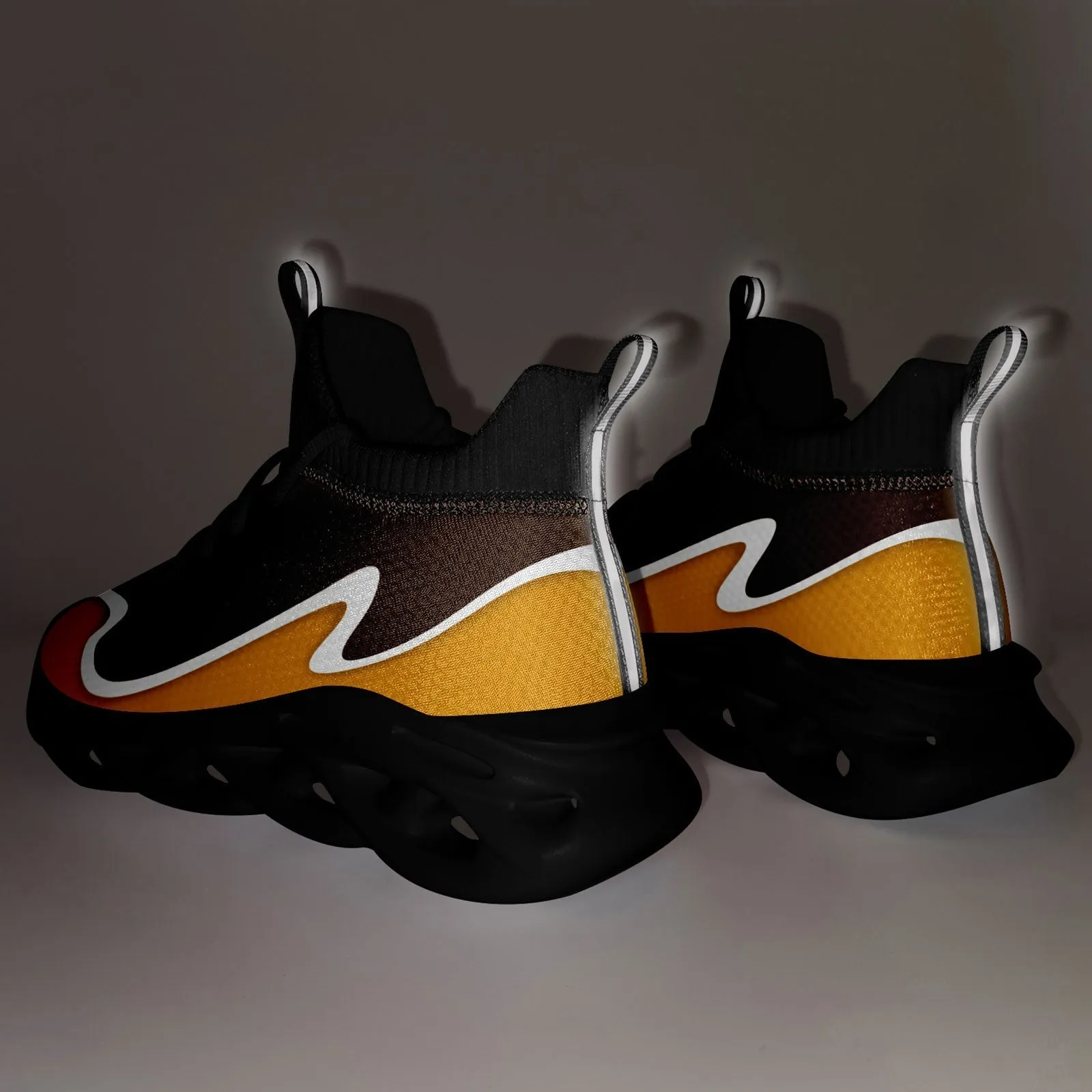 Custom Brown Yellow Maxsoul Shoes Personalized Sneaker FN030A-E020011-10