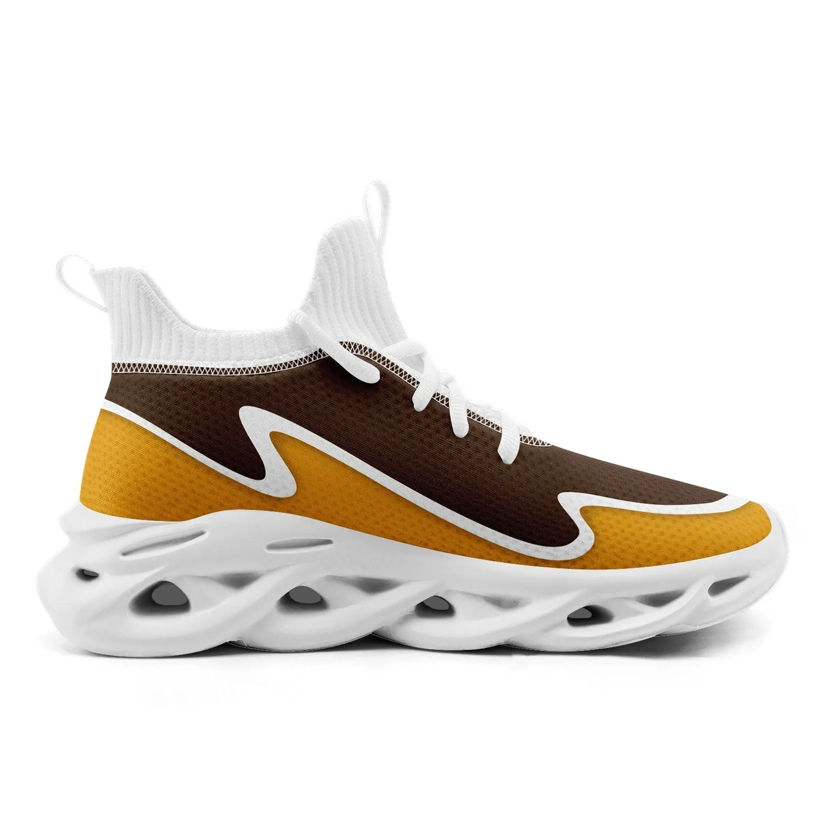 Custom Brown Yellow Maxsoul Shoes Personalized Sneaker FN030A-E020011-10