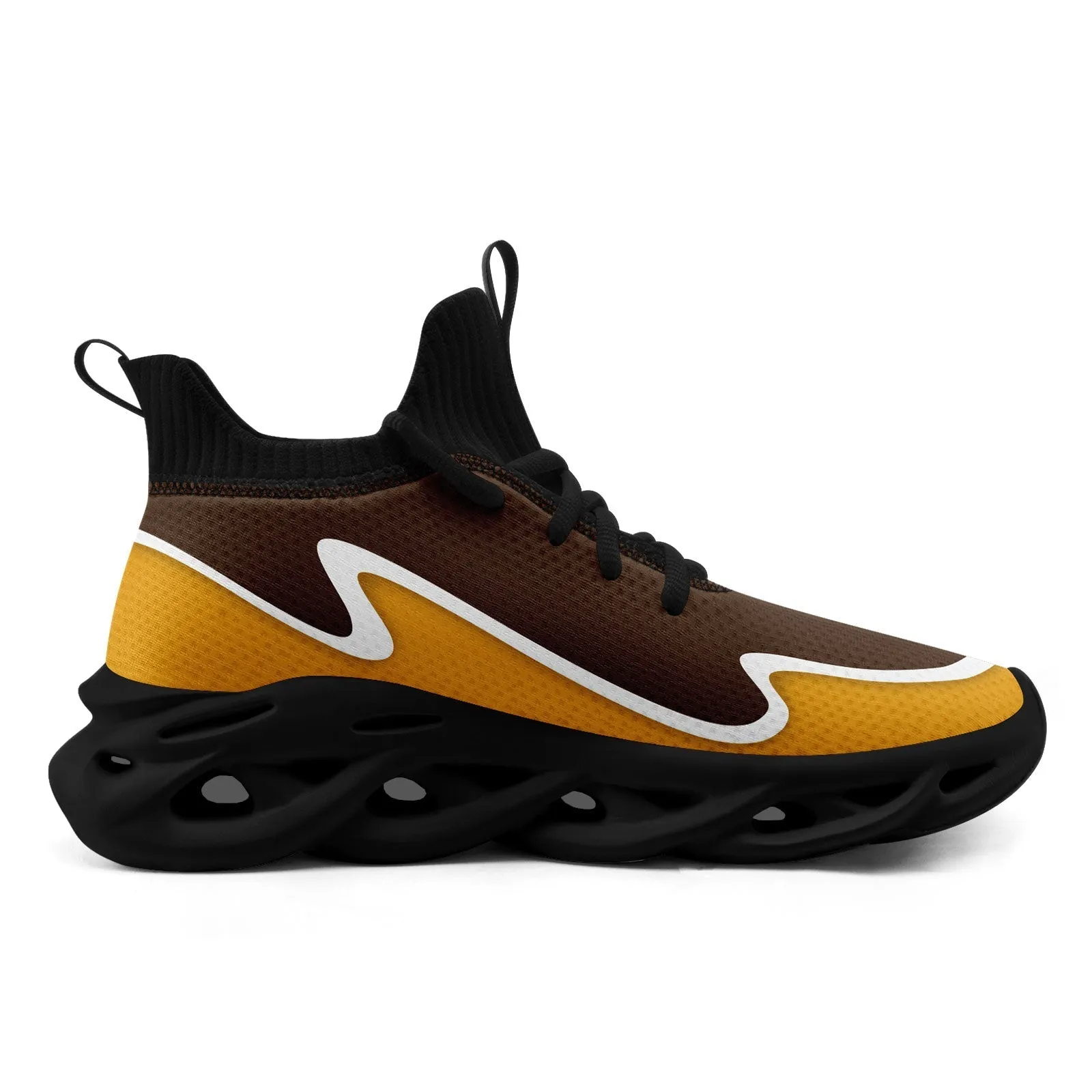 Custom Brown Yellow Maxsoul Shoes Personalized Sneaker FN030A-E020011-10
