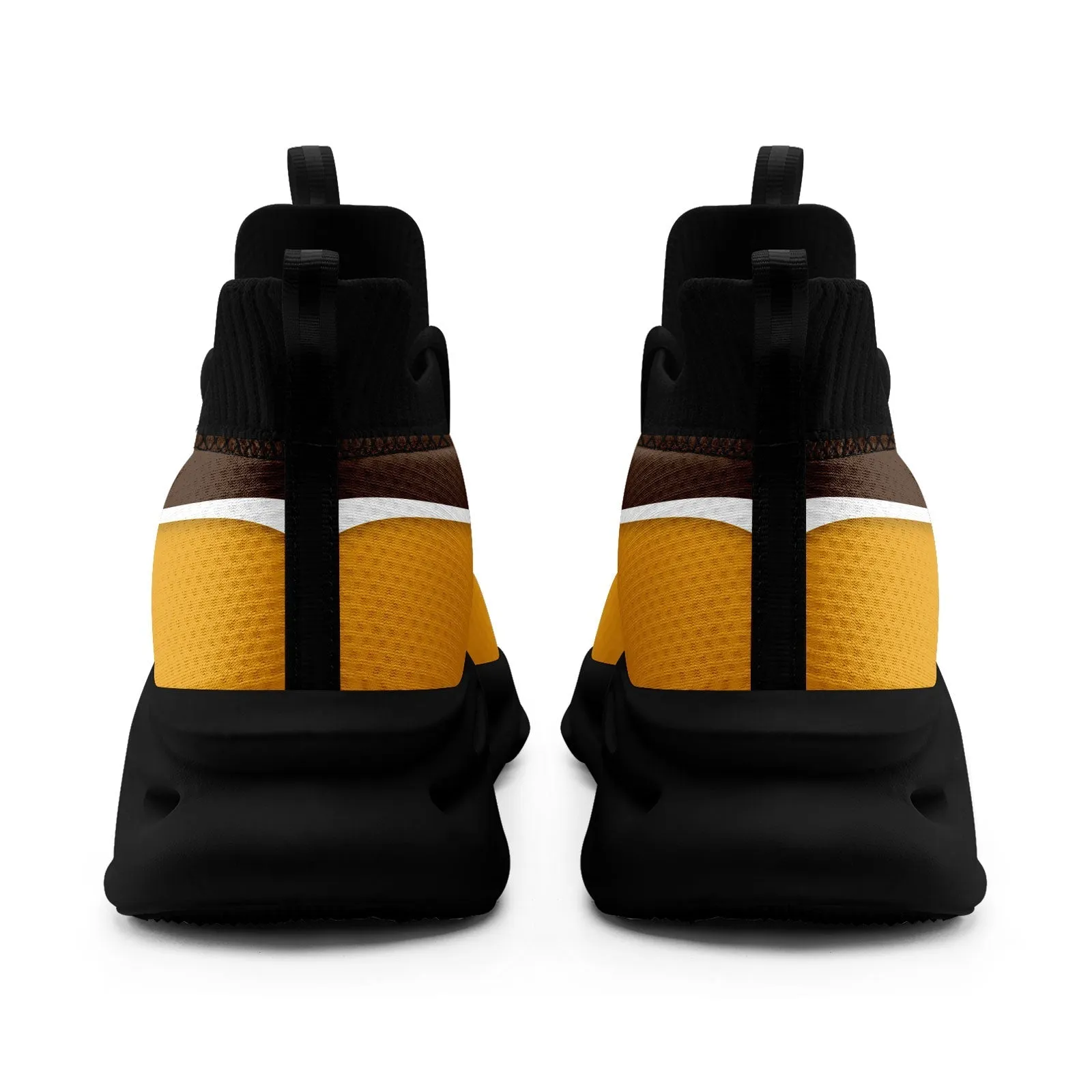 Custom Brown Yellow Maxsoul Shoes Personalized Sneaker FN030A-E020011-10