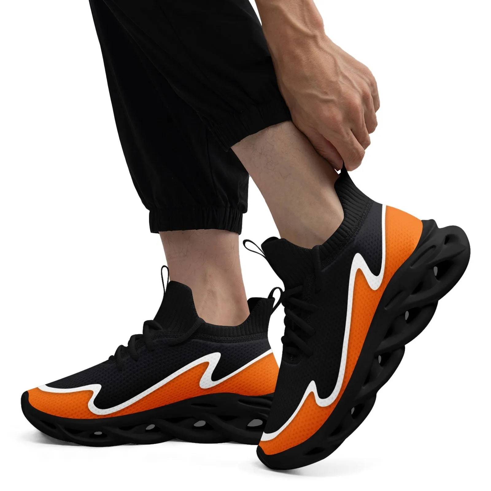 Custom Dark Gray Orange Maxsoul Shoes Personalized Sneaker FN030A-E020011-6