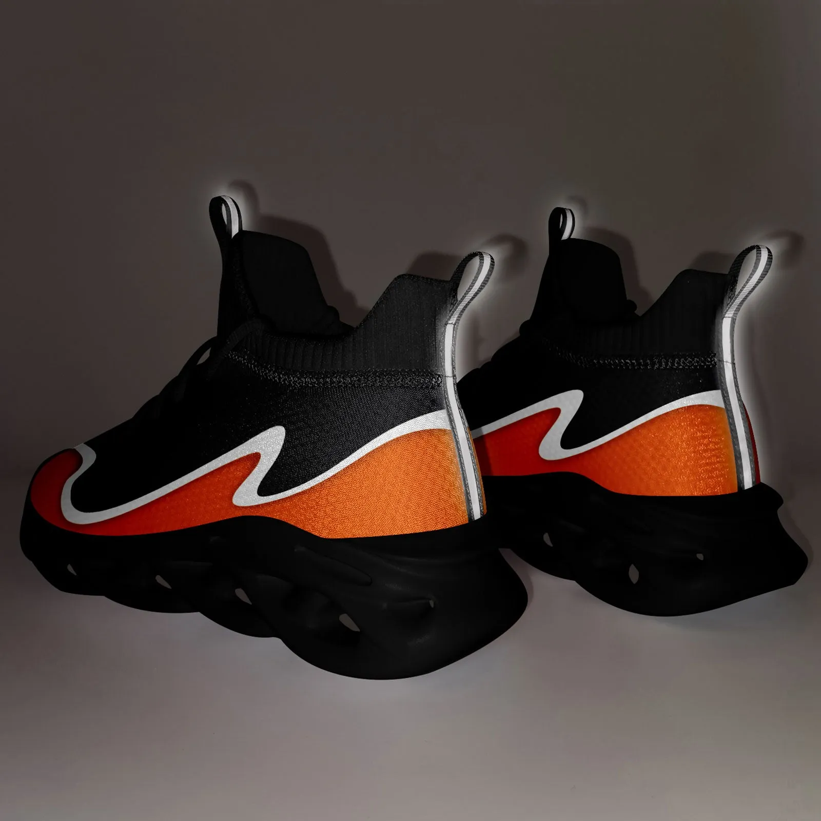 Custom Dark Gray Orange Maxsoul Shoes Personalized Sneaker FN030A-E020011-6