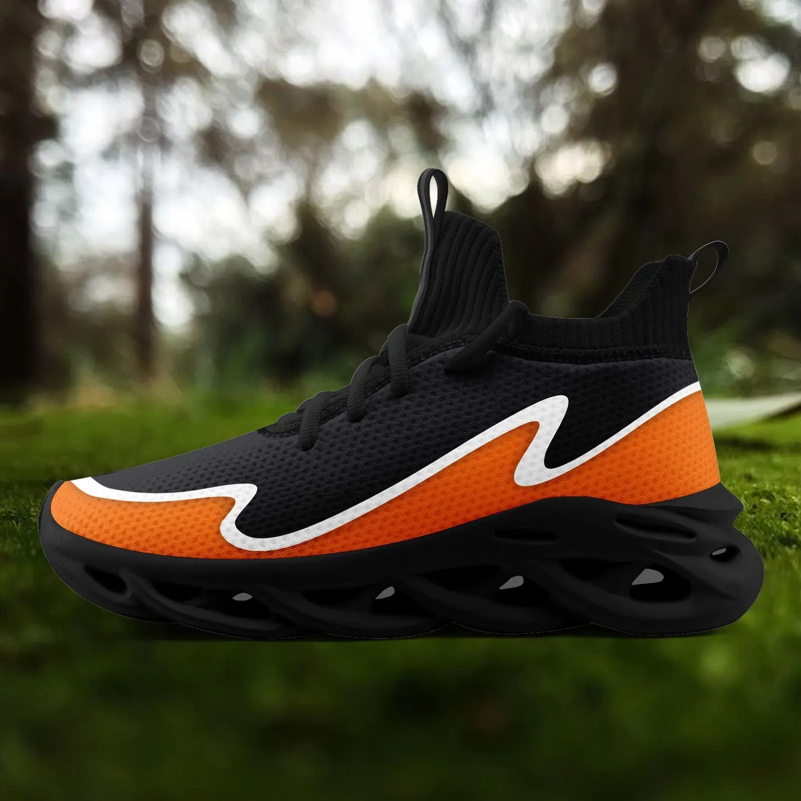 Custom Dark Gray Orange Maxsoul Shoes Personalized Sneaker FN030A-E020011-6
