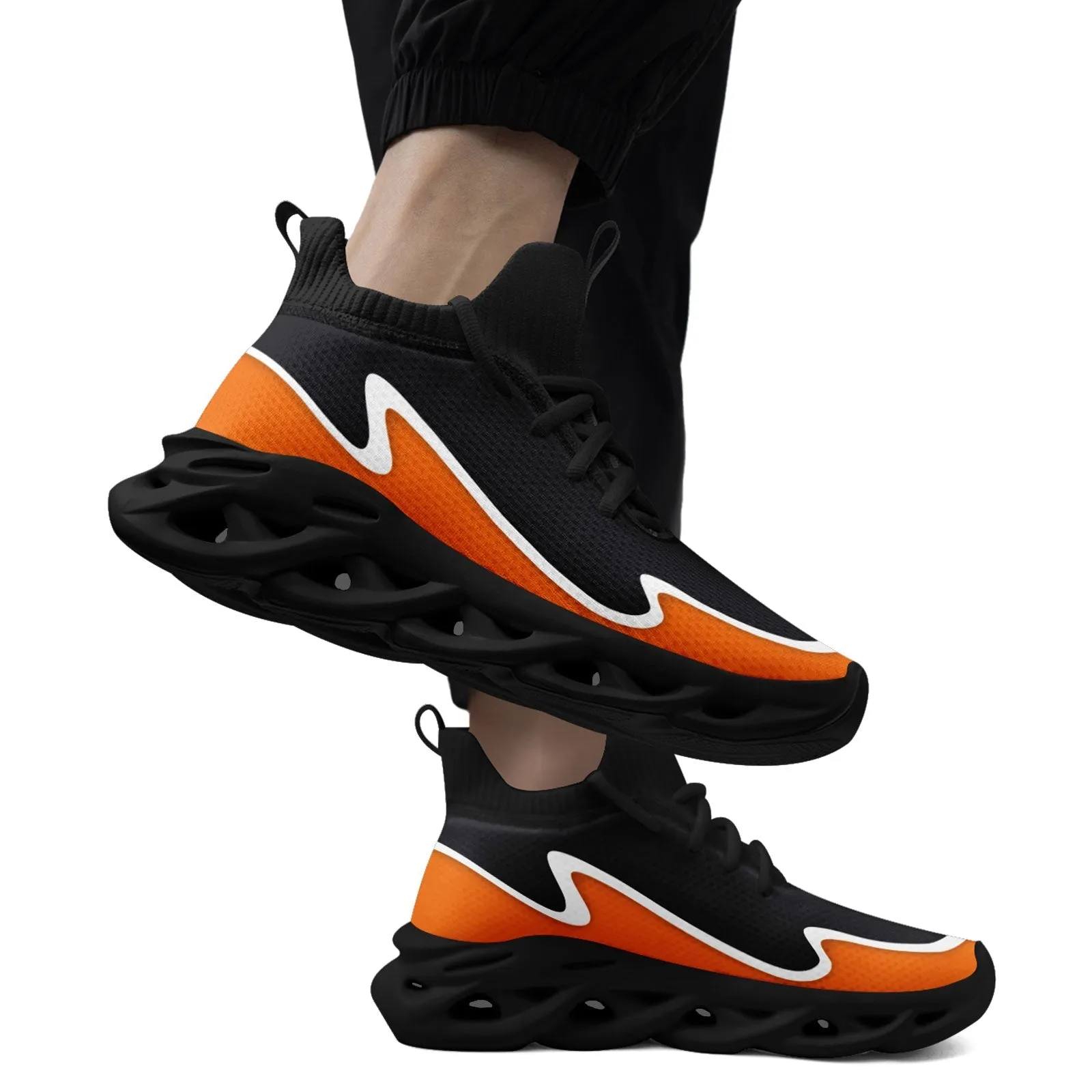 Custom Dark Gray Orange Maxsoul Shoes Personalized Sneaker FN030A-E020011-6