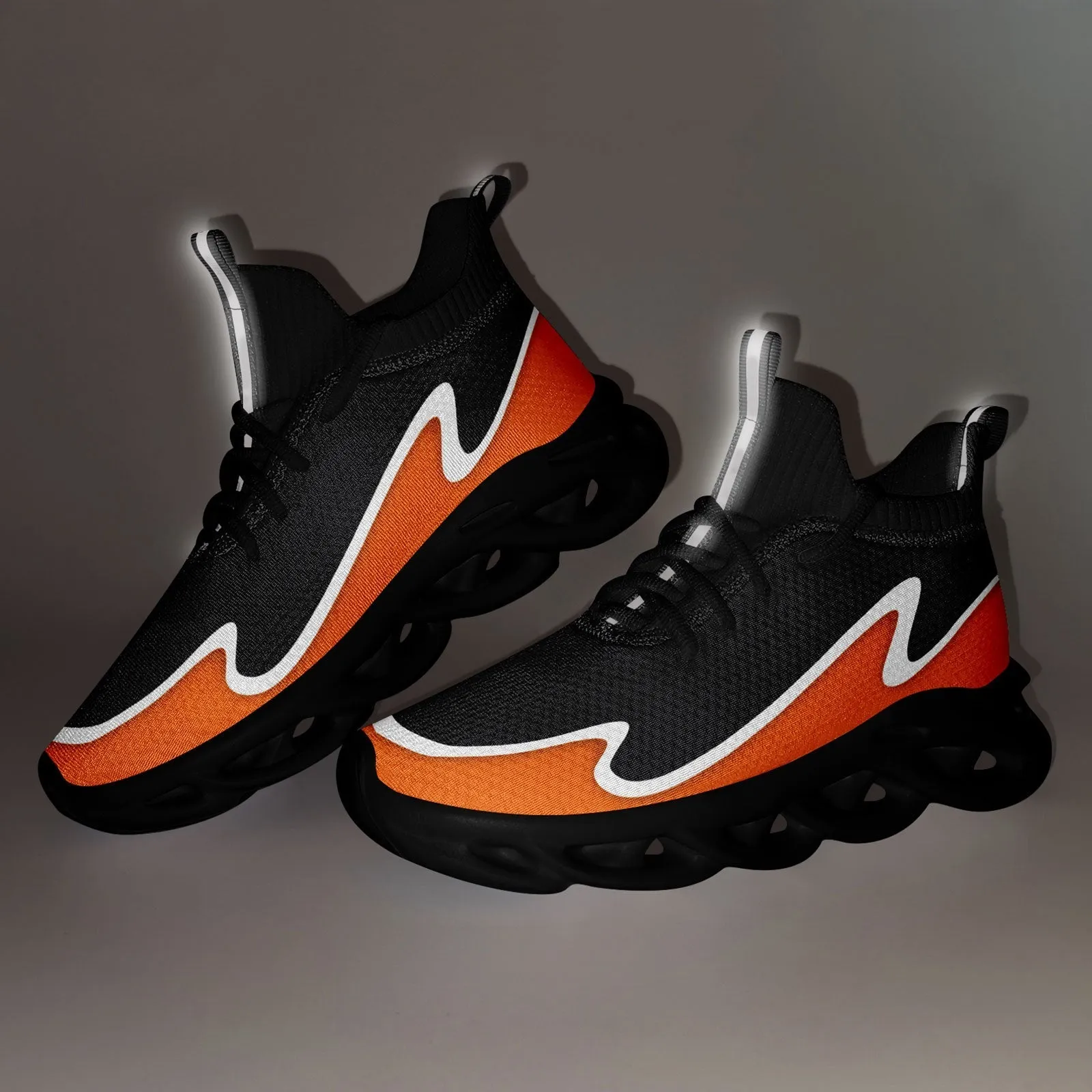 Custom Dark Gray Orange Maxsoul Shoes Personalized Sneaker FN030A-E020011-6