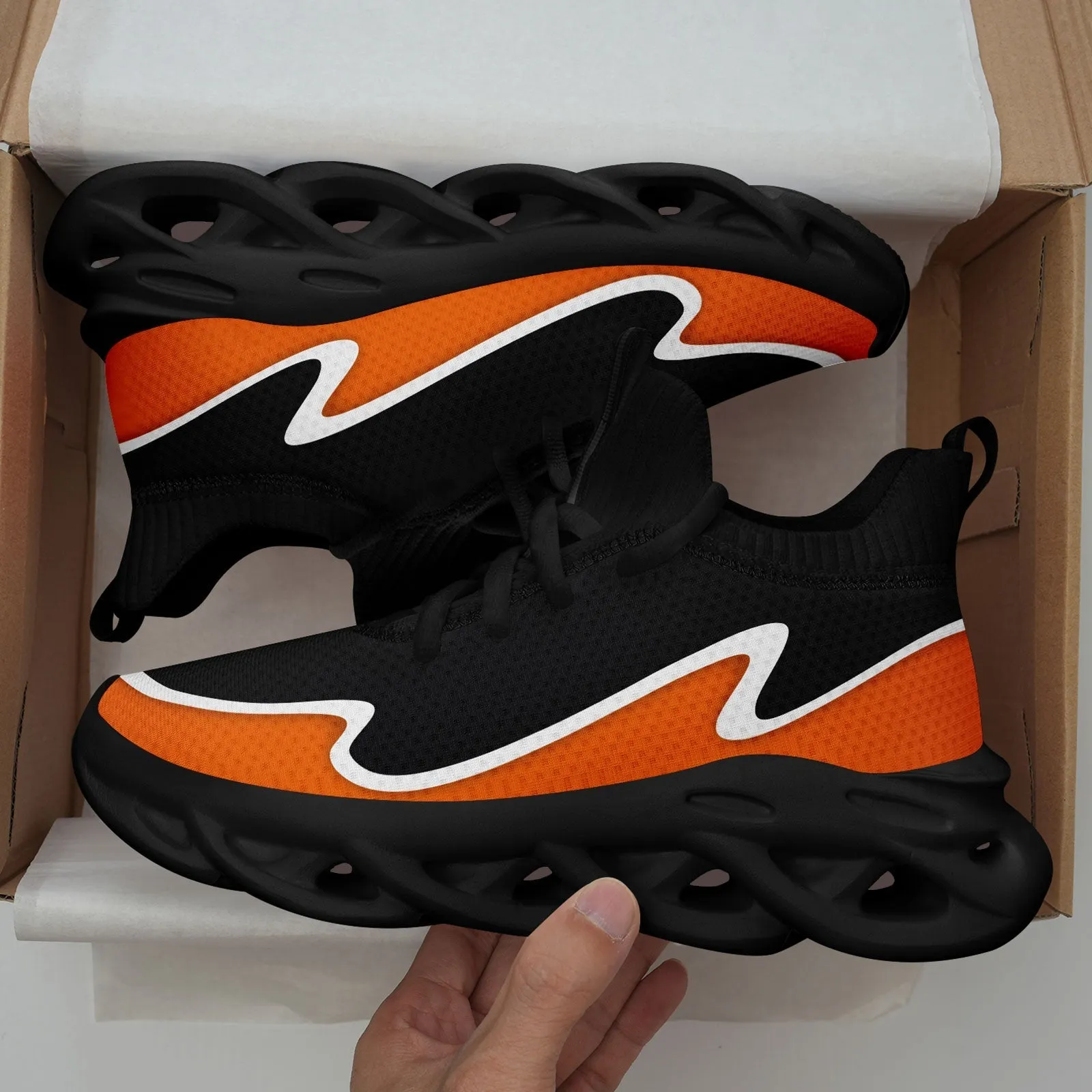 Custom Dark Gray Orange Maxsoul Shoes Personalized Sneaker FN030A-E020011-6
