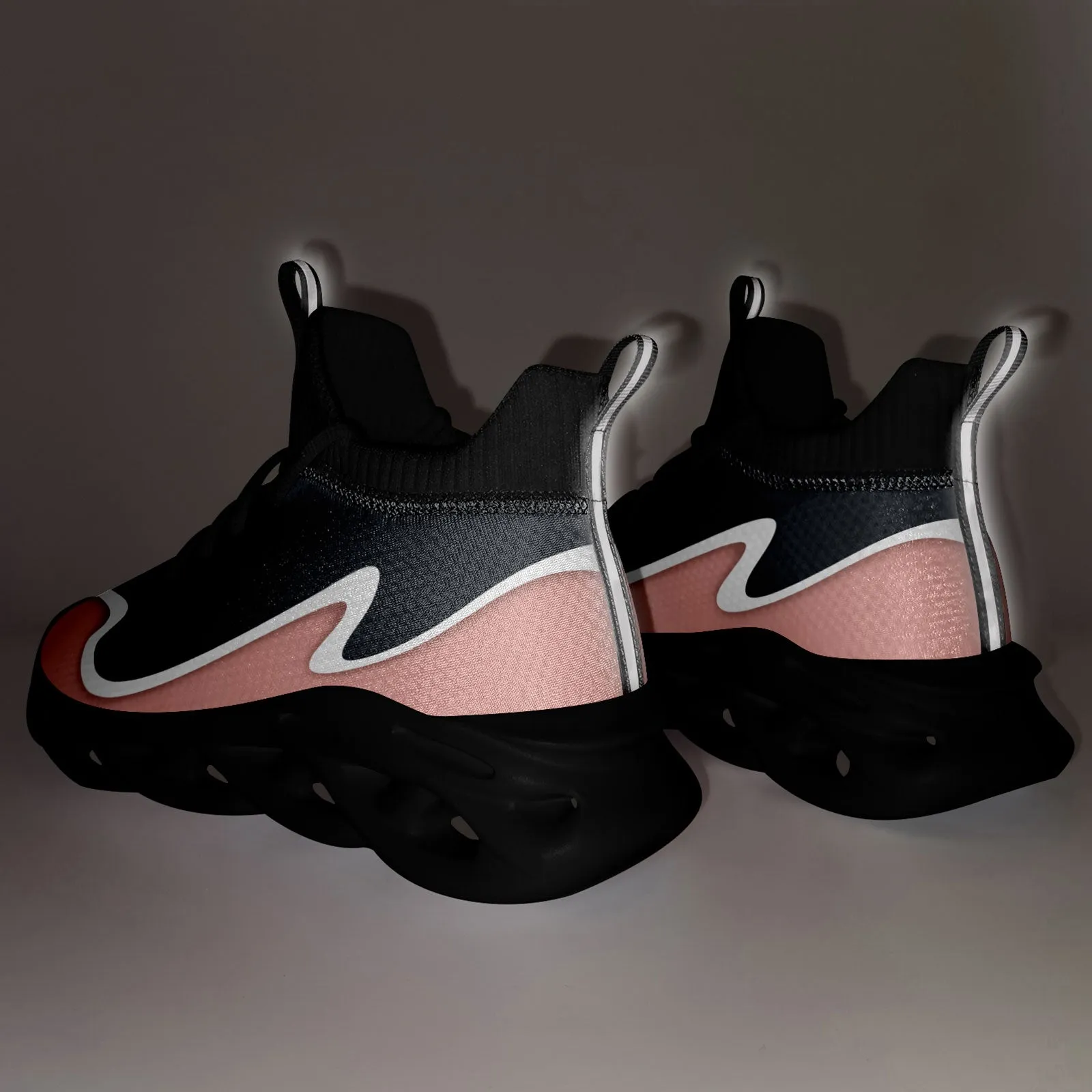 Custom Gray Pink Maxsoul Shoes Personalized Sneaker FN030A-E020011-15