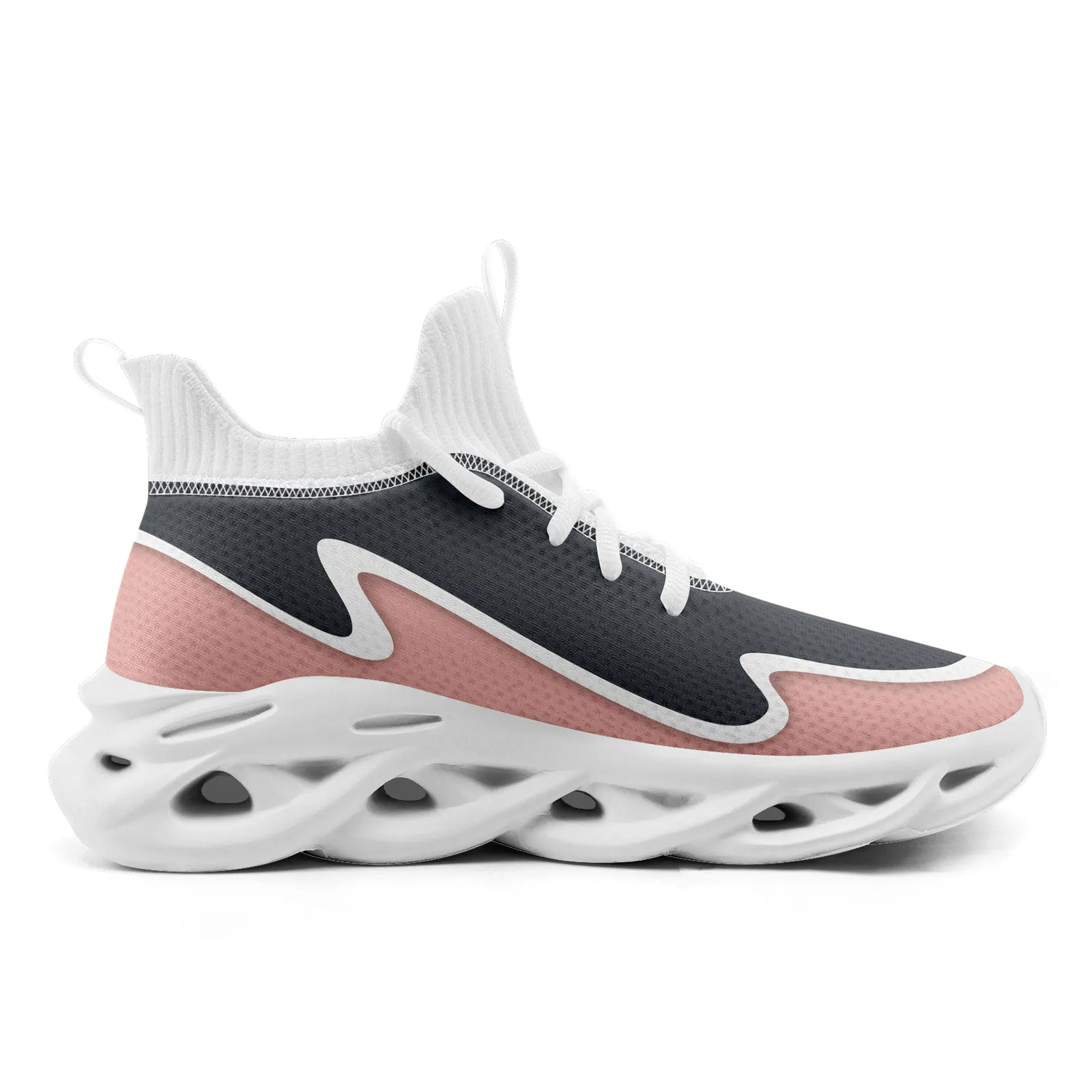 Custom Gray Pink Maxsoul Shoes Personalized Sneaker FN030A-E020011-15