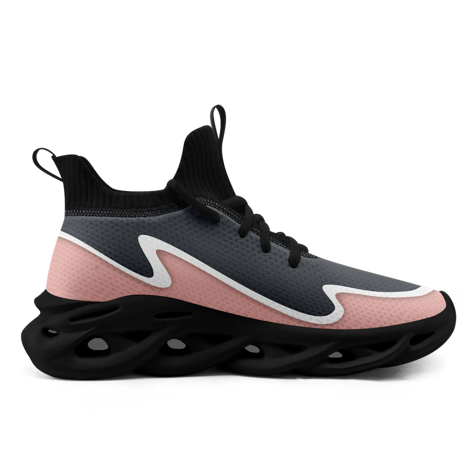 Custom Gray Pink Maxsoul Shoes Personalized Sneaker FN030A-E020011-15