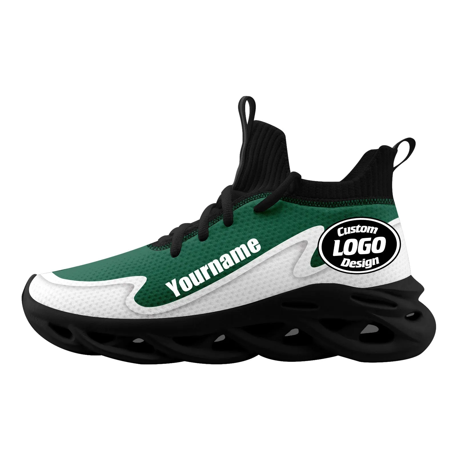Custom Green White Maxsoul Shoes Personalized Sneaker FN030A-E020011-22