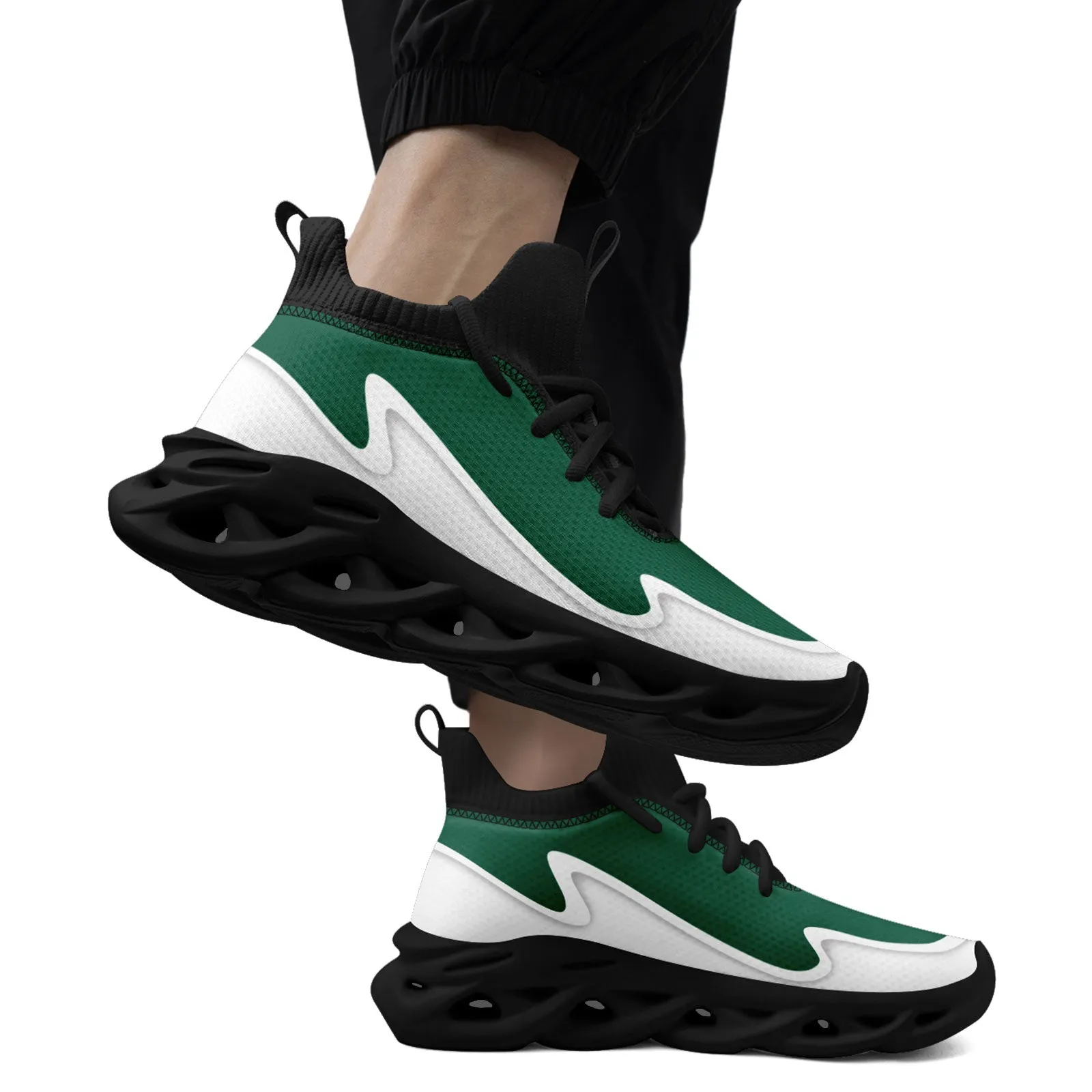 Custom Green White Maxsoul Shoes Personalized Sneaker FN030A-E020011-22