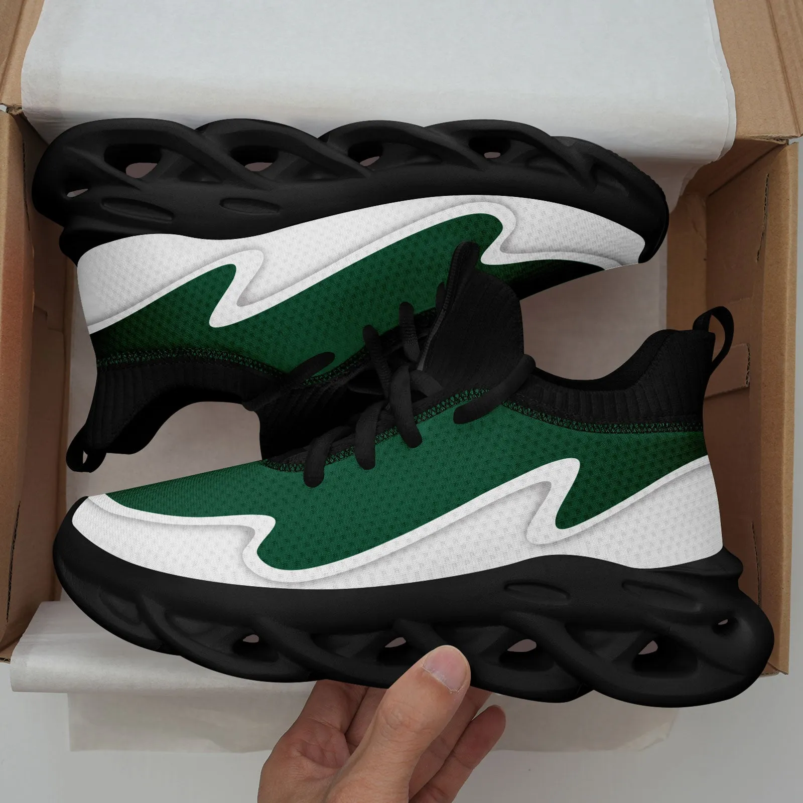 Custom Green White Maxsoul Shoes Personalized Sneaker FN030A-E020011-22
