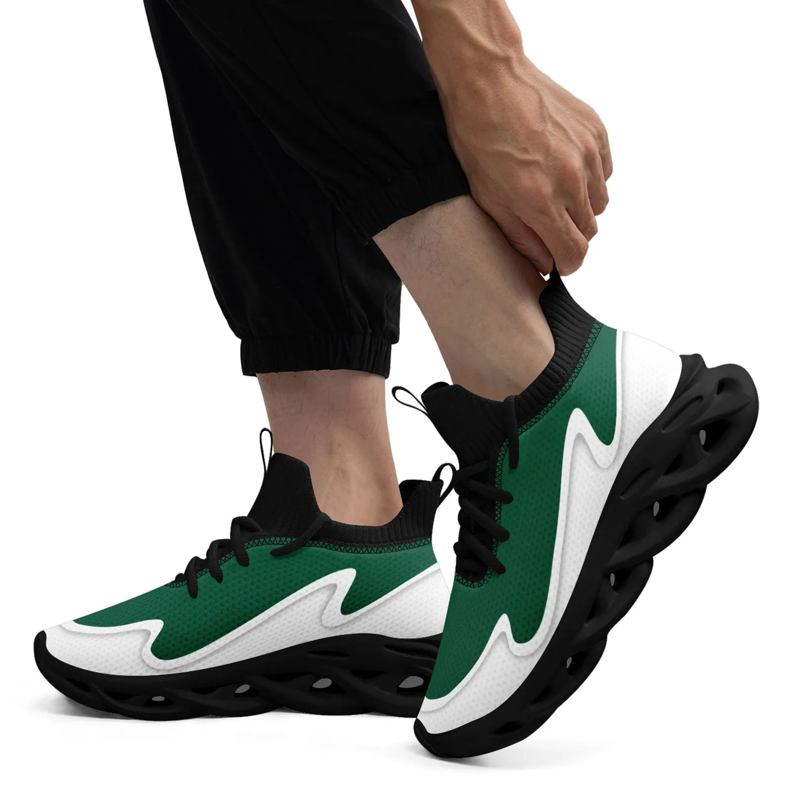 Custom Green White Maxsoul Shoes Personalized Sneaker FN030A-E020011-22