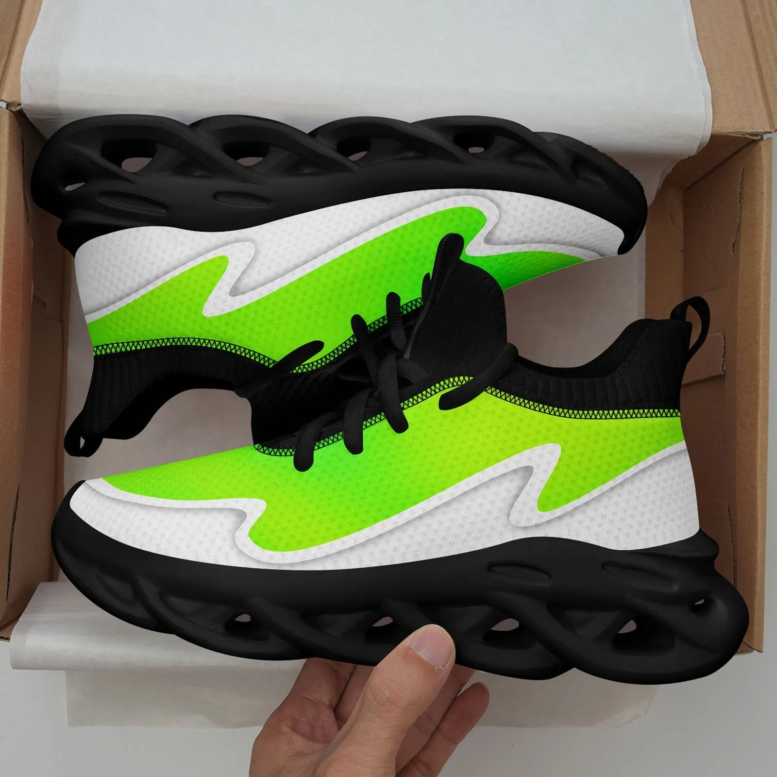Custom Green White Maxsoul Shoes Personalized Sneaker FN030A-E020011-5