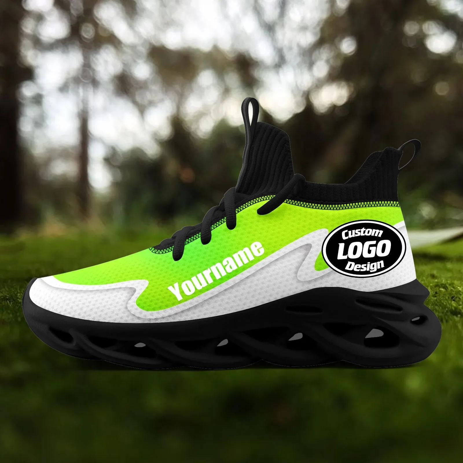 Custom Green White Maxsoul Shoes Personalized Sneaker FN030A-E020011-5