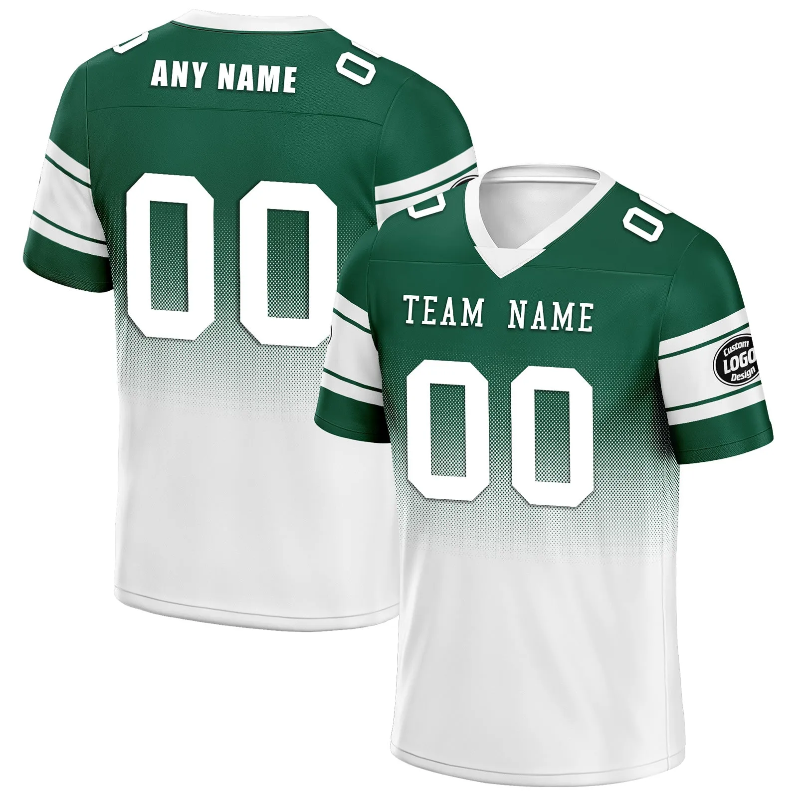 Custom Green White New York Football Jersey and Hat Combo Offer Personalized Combo ZH-D020326-28