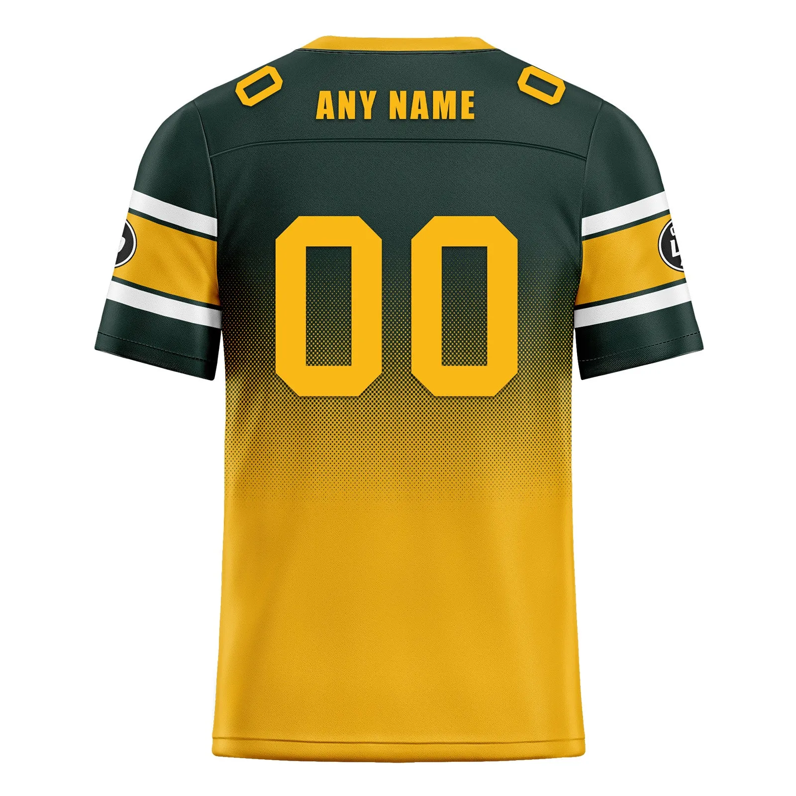 Custom Green Yellow Green Bay Football Jersey and Hat Combo Offer Personalized Combo ZH-D020326-13