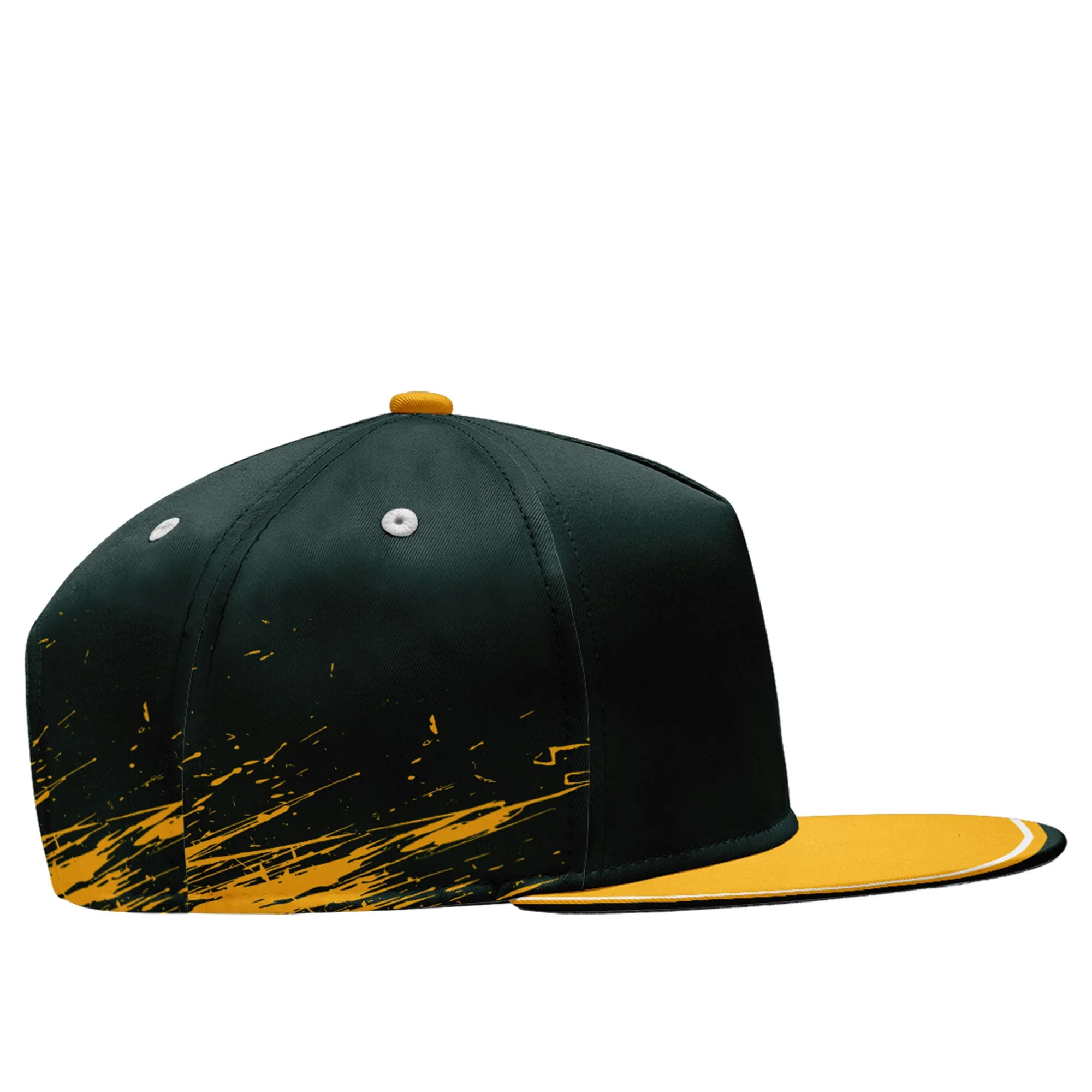 Custom Green Yellow Green Bay Hat Sport Design Cap Stitched Adjustable Personalized PR067B-D020261-13