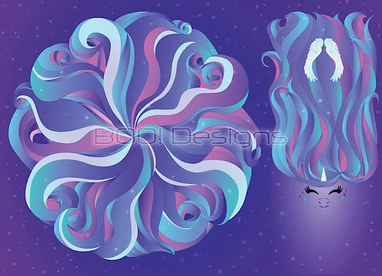 CUSTOM MADE Spandex full circle skater dress - Pastel Purple Unicorn