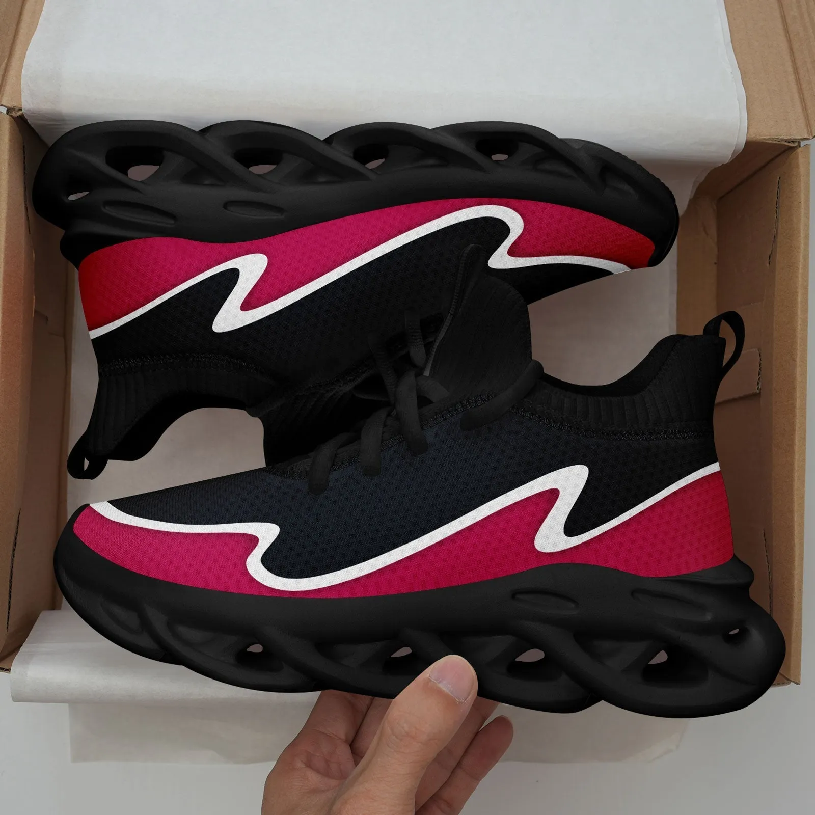 Custom Navy Pink Maxsoul Shoes Personalized Sneaker FN030A-E020011-9