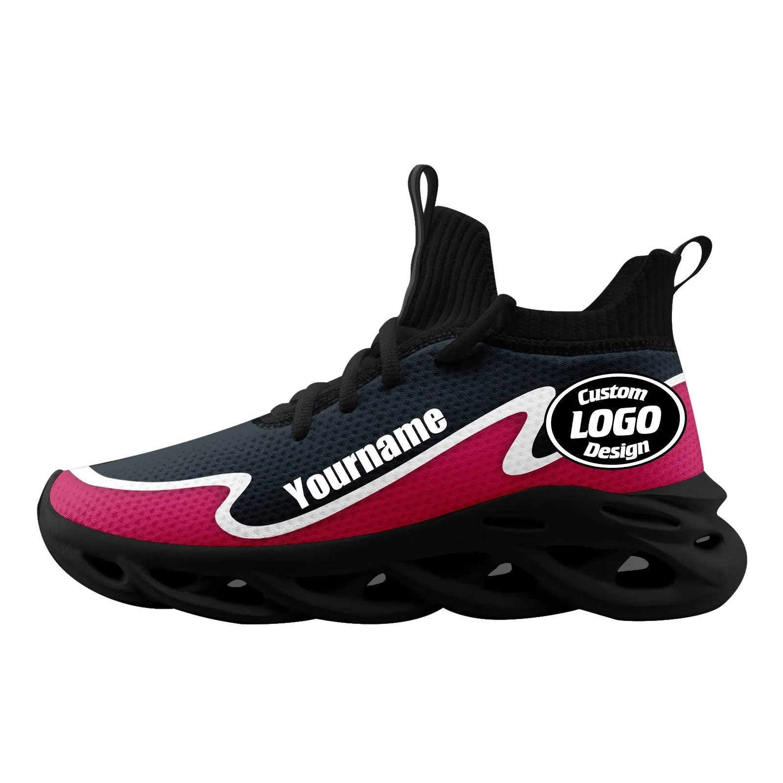 Custom Navy Pink Maxsoul Shoes Personalized Sneaker FN030A-E020011-9