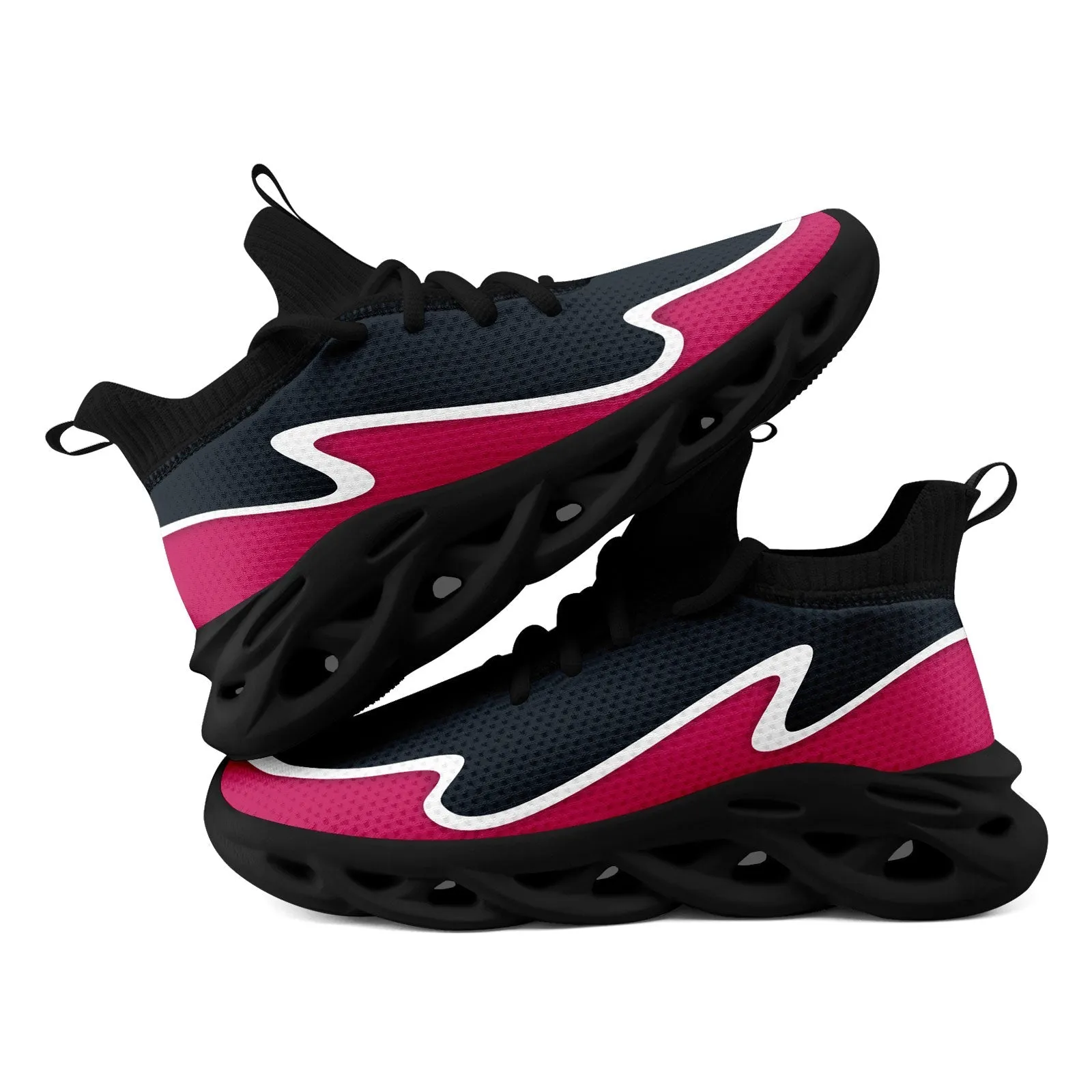 Custom Navy Pink Maxsoul Shoes Personalized Sneaker FN030A-E020011-9