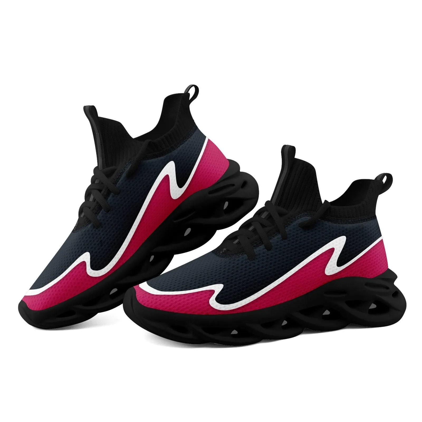 Custom Navy Pink Maxsoul Shoes Personalized Sneaker FN030A-E020011-9