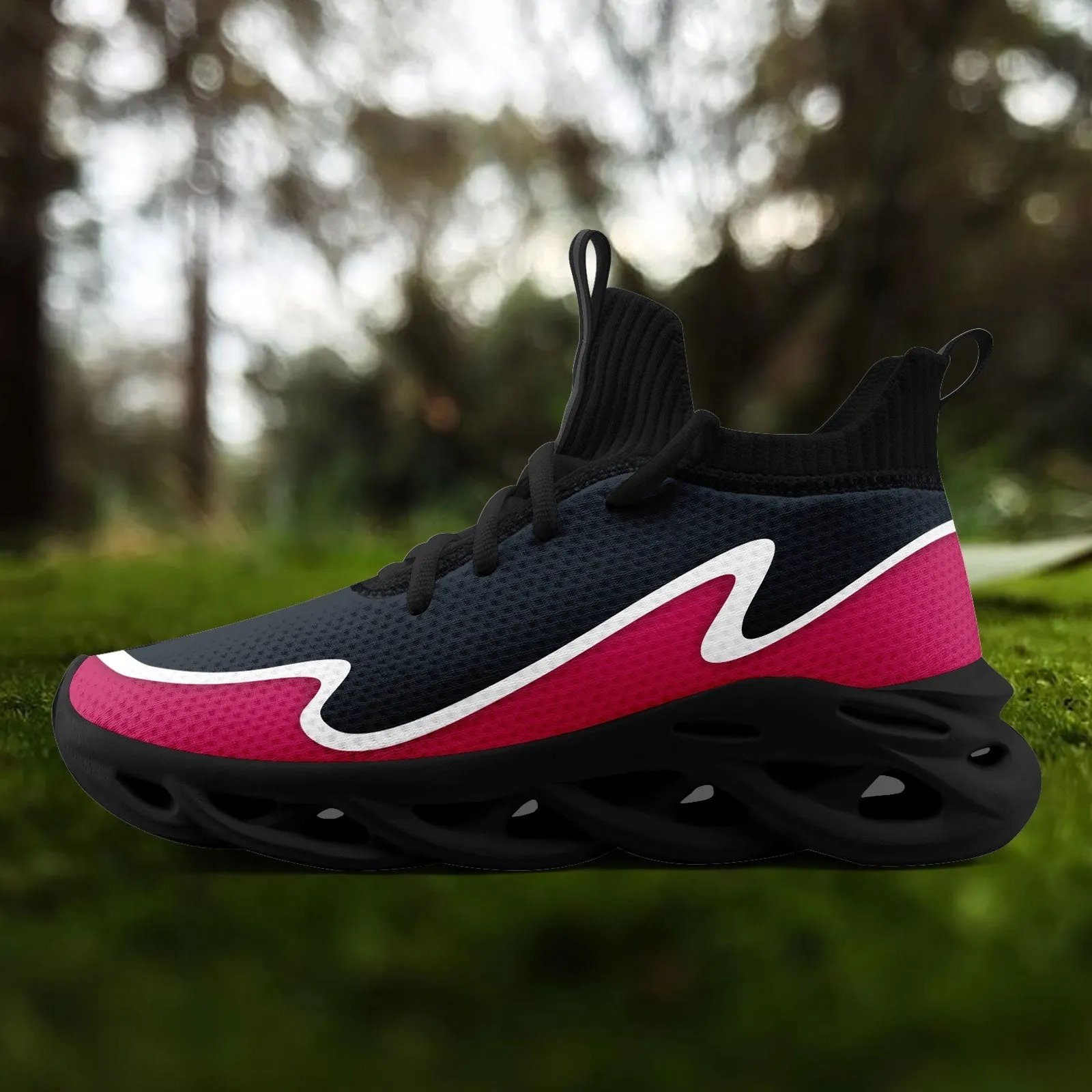 Custom Navy Pink Maxsoul Shoes Personalized Sneaker FN030A-E020011-9
