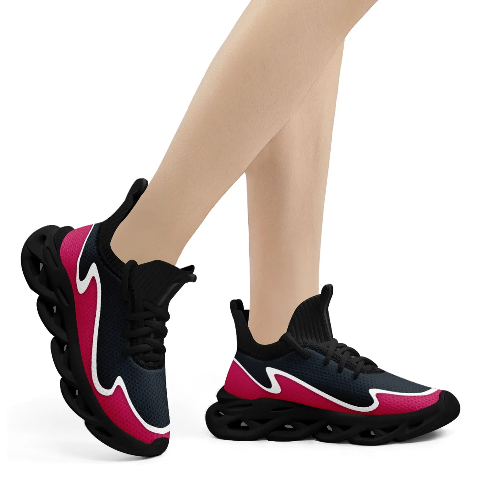 Custom Navy Pink Maxsoul Shoes Personalized Sneaker FN030A-E020011-9