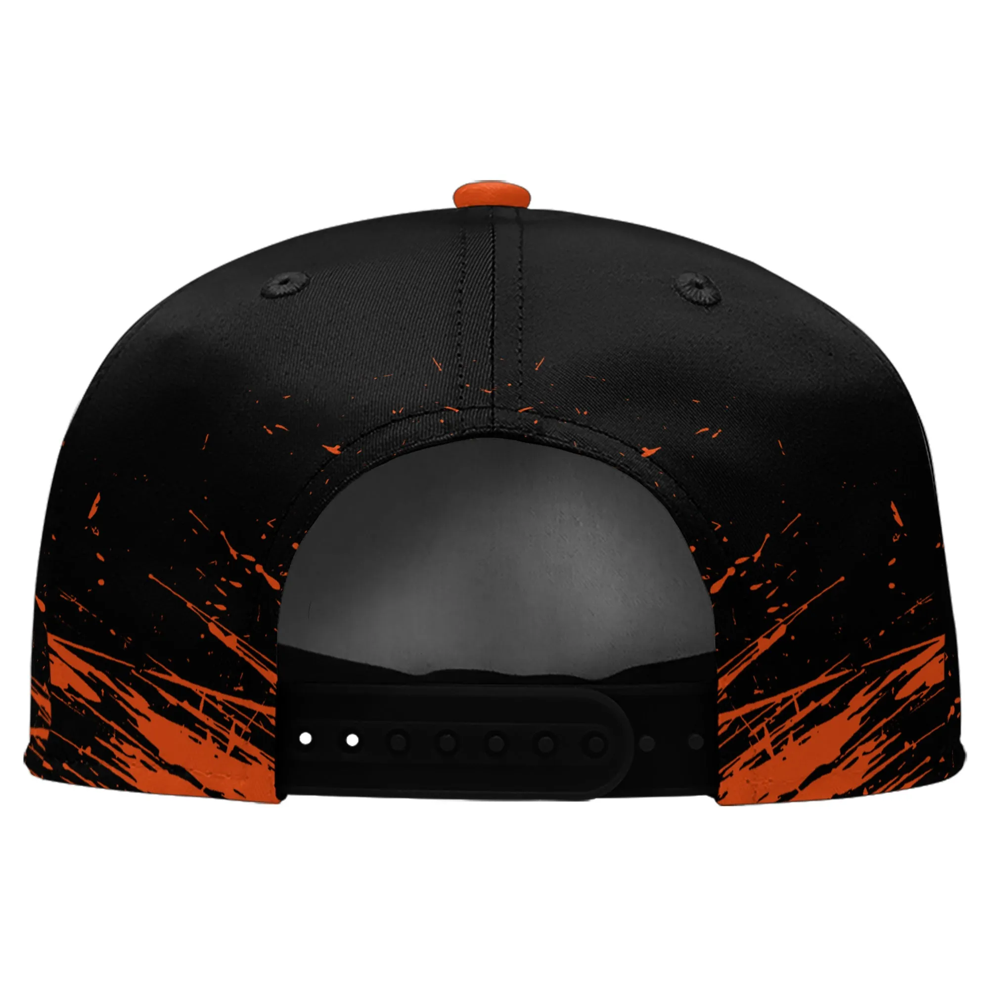 Custom Orange Black Cincinnati Hat Sport Design Cap Stitched Adjustable Personalized PR067B-D020261-6