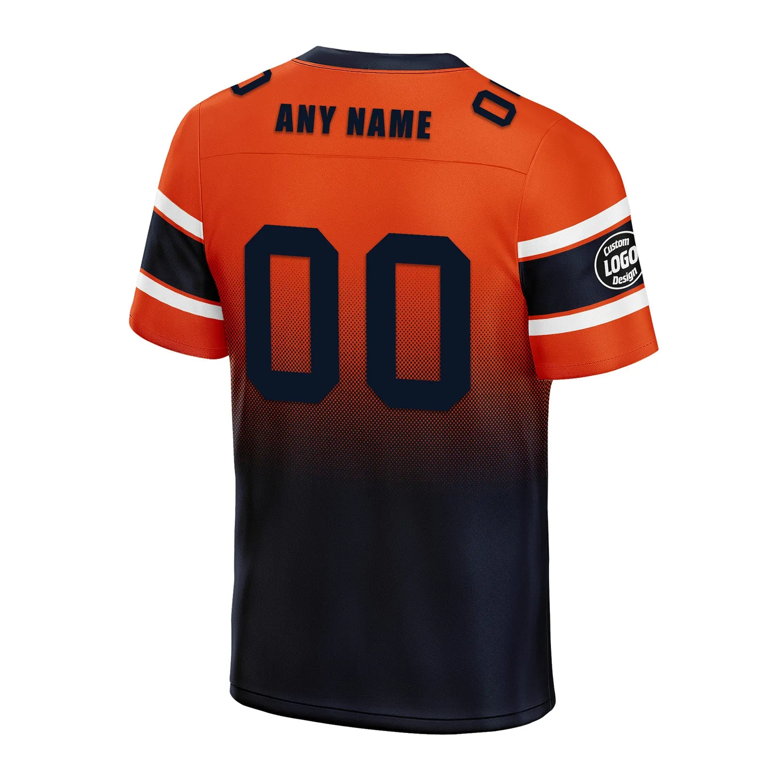 Custom Orange Blue Chicago Football Jersey and Hat Combo Offer Personalized Combo ZH-D020326-7