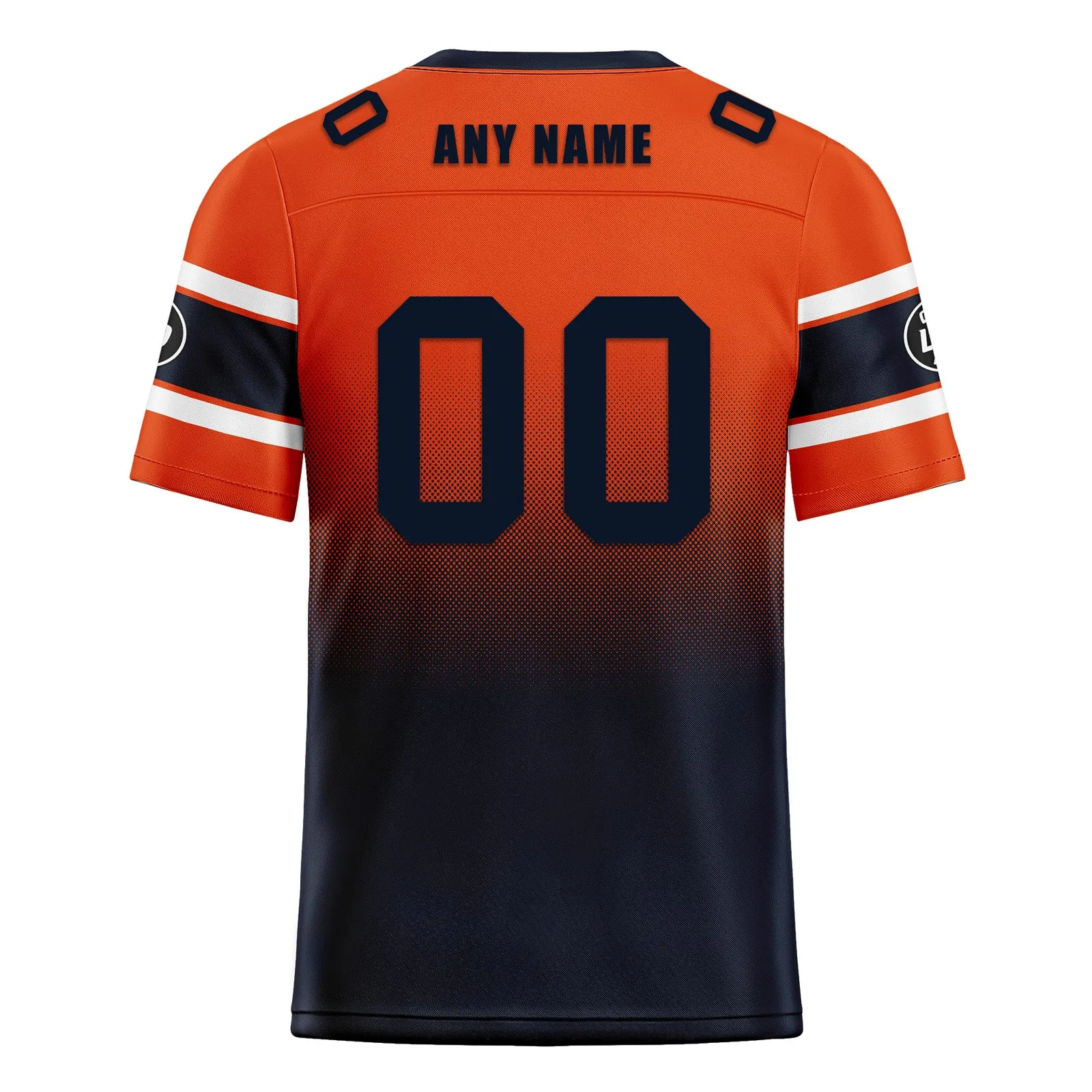 Custom Orange Blue Chicago Football Jersey and Hat Combo Offer Personalized Combo ZH-D020326-7