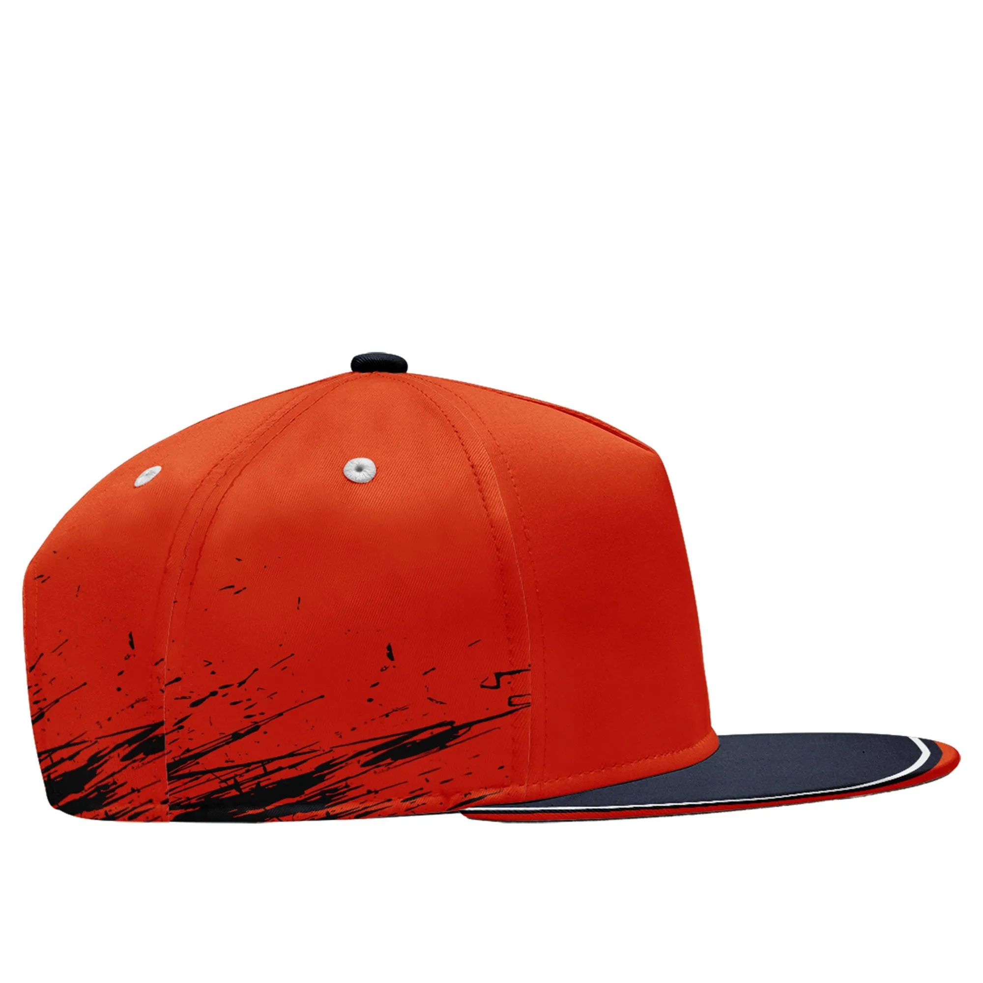 Custom Orange Blue Chicago Hat Sport Design Cap Stitched Adjustable Personalized PR067B-D020261-7
