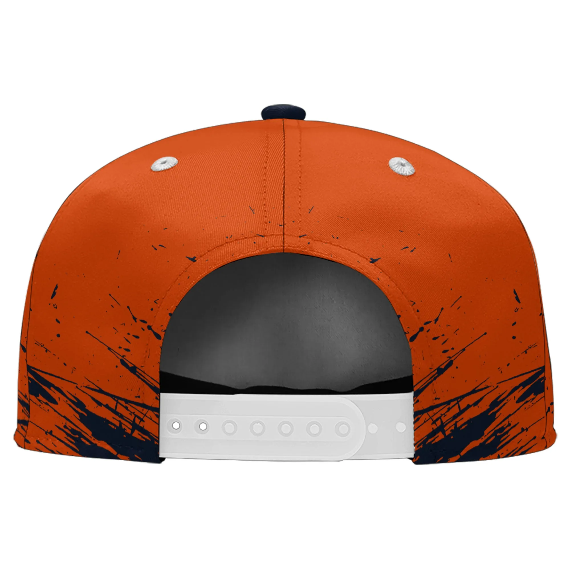 Custom Orange Blue Chicago Hat Sport Design Cap Stitched Adjustable Personalized PR067B-D020261-7